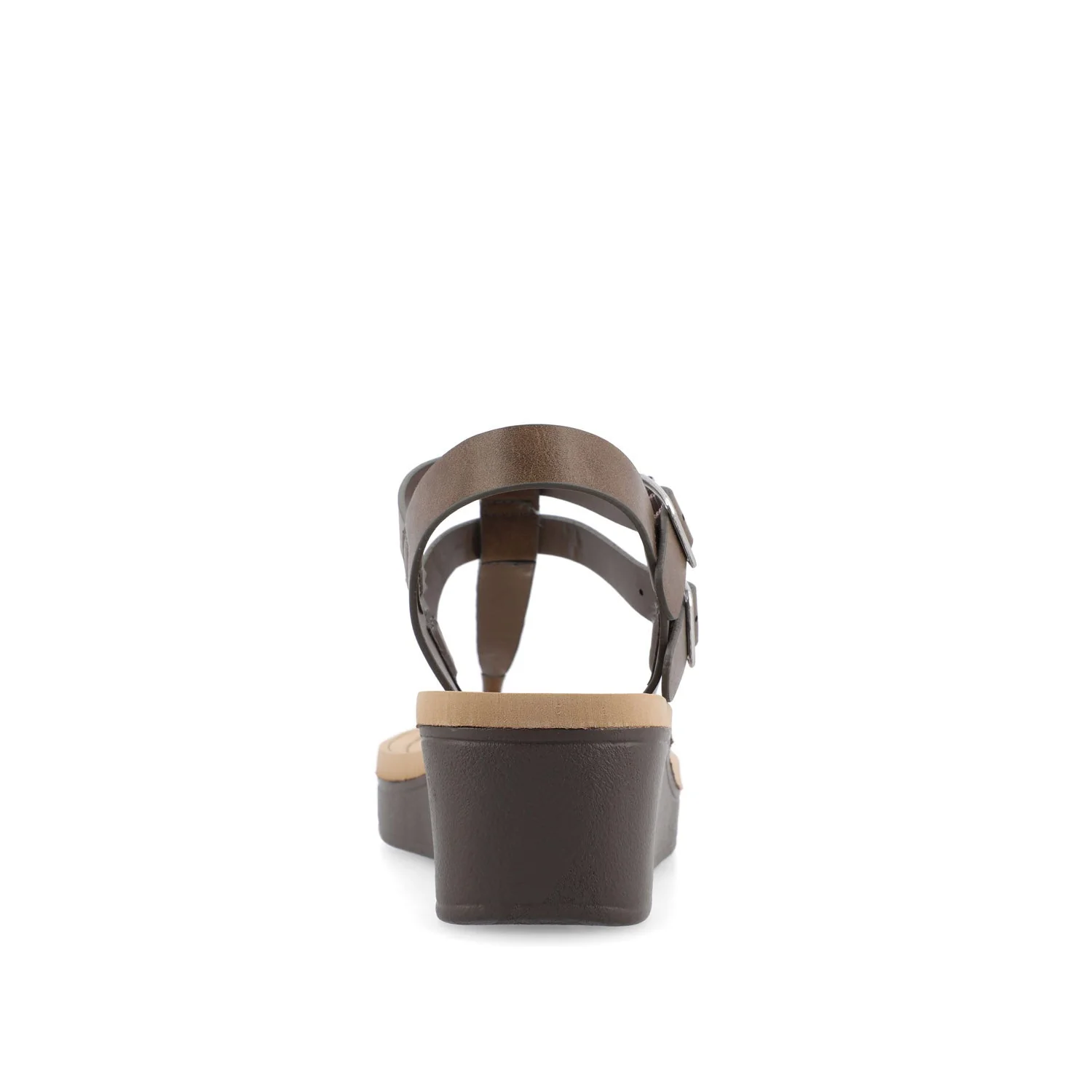 BIANCA WEDGE HEELED SANDALS IN VEGAN LEATHER - Grey PU - Image 7