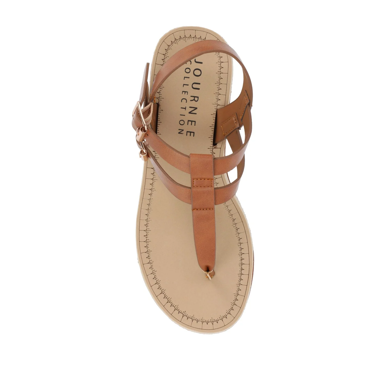 BIANCA WEDGE HEELED SANDALS IN VEGAN LEATHER - Tan PU - Image 6
