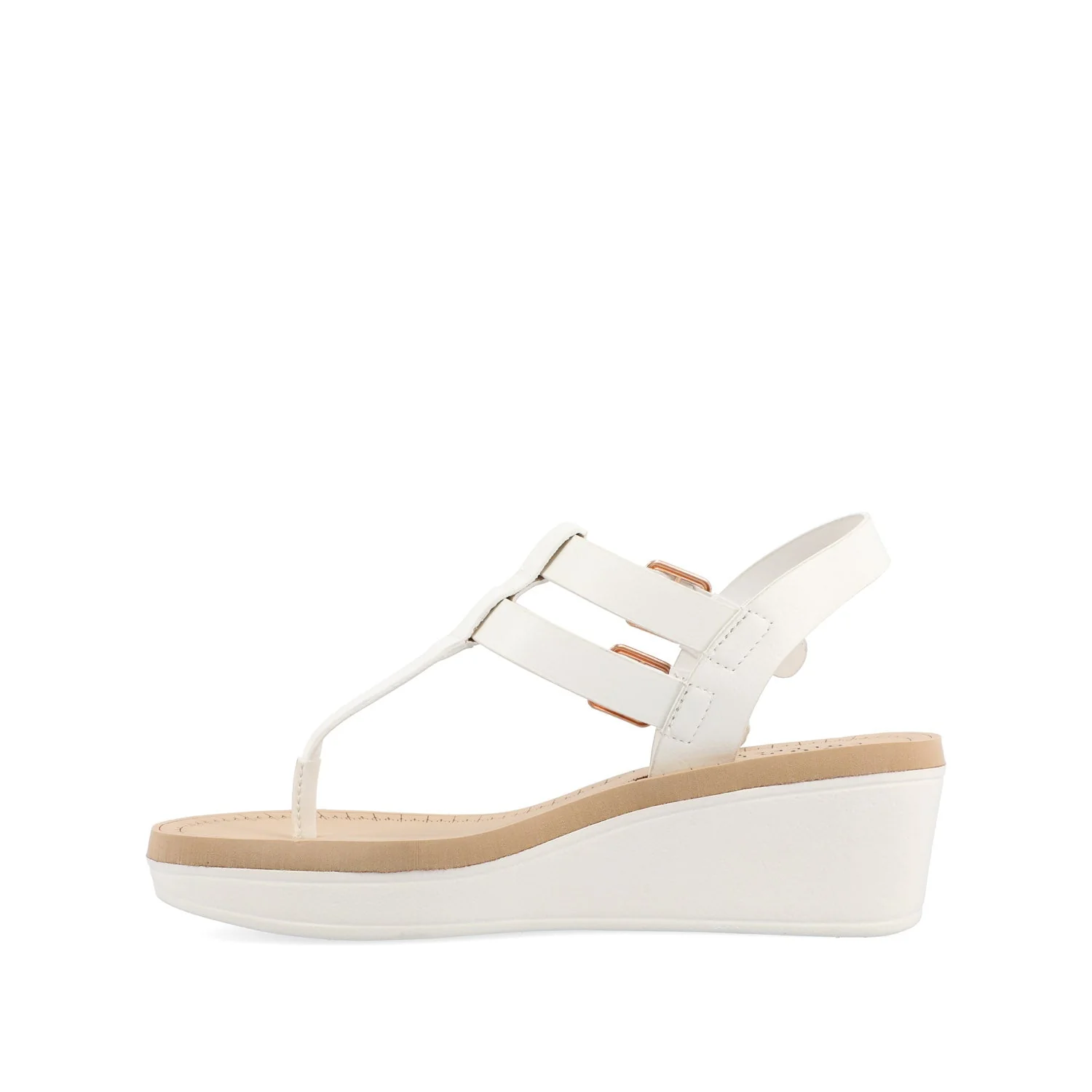 BIANCA WEDGE HEELED SANDALS IN CLASSIC COLORS - White - Image 3