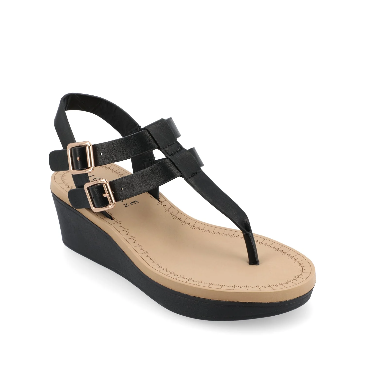 BIANCA WEDGE SANDALS IN WIDE - Black - Image 2
