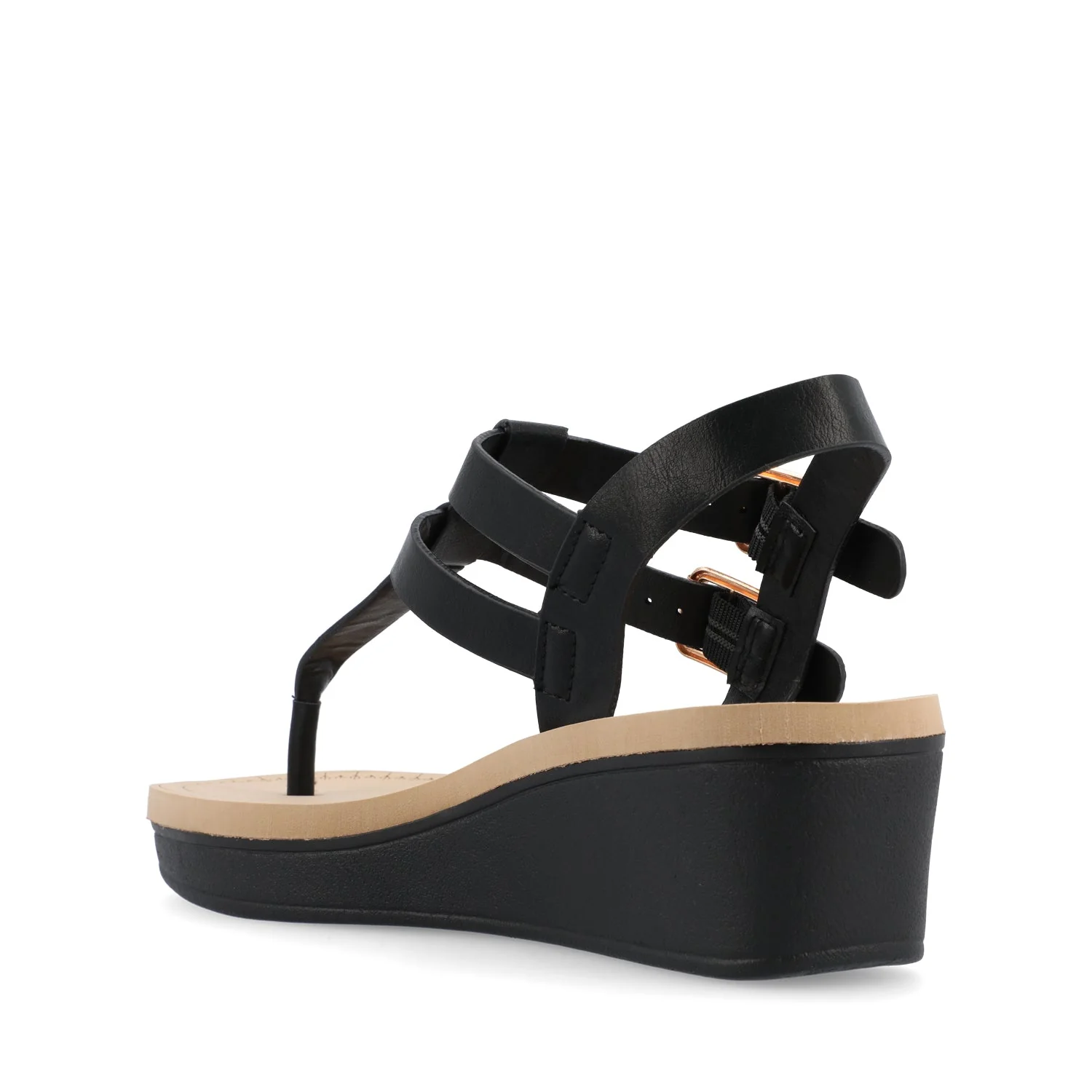 BIANCA WEDGE SANDALS IN WIDE - Black - Image 3