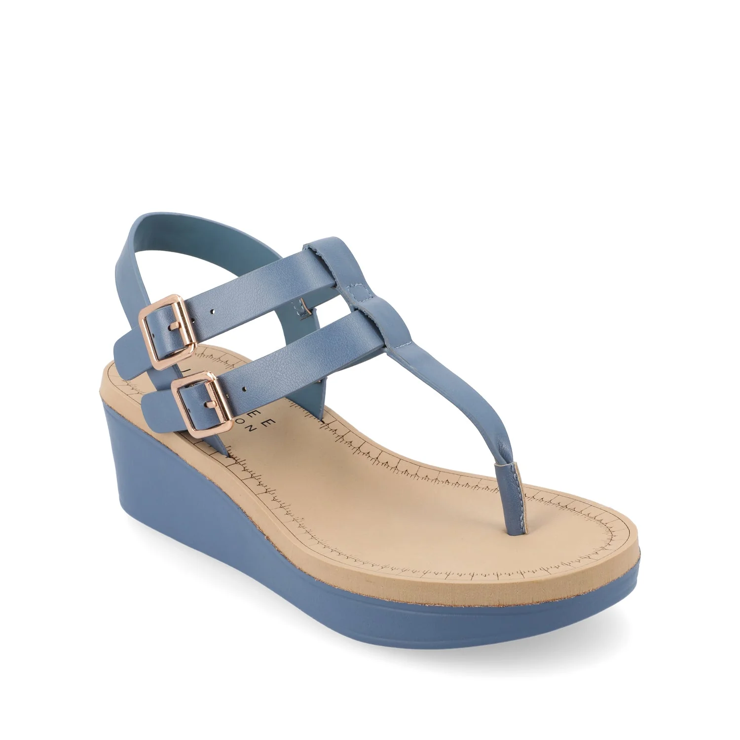BIANCA WEDGE SANDALS IN WIDE - Blue - Image 2