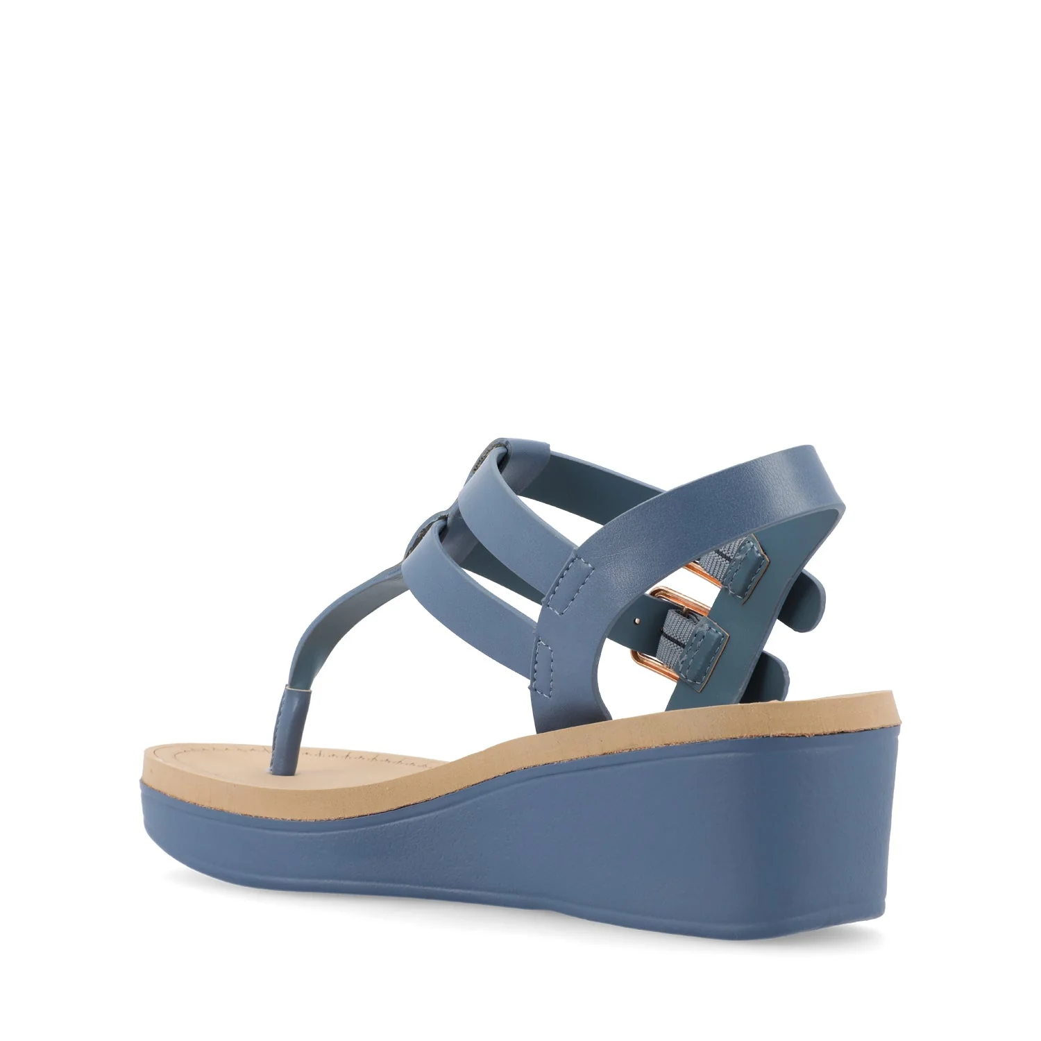 BIANCA WEDGE SANDALS IN WIDE - Blue - Image 3