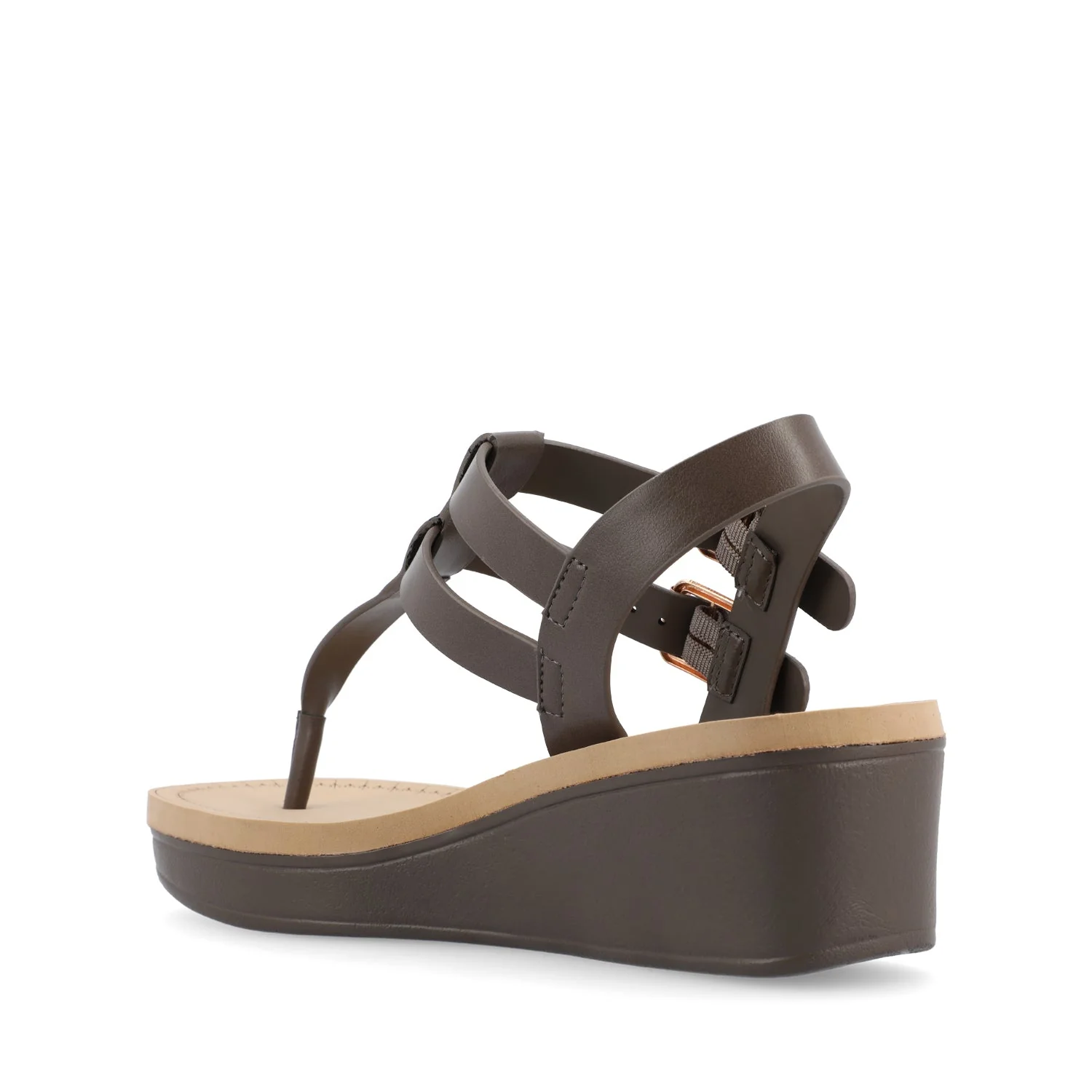 BIANCA WEDGE SANDALS IN WIDE - Brown - Image 3
