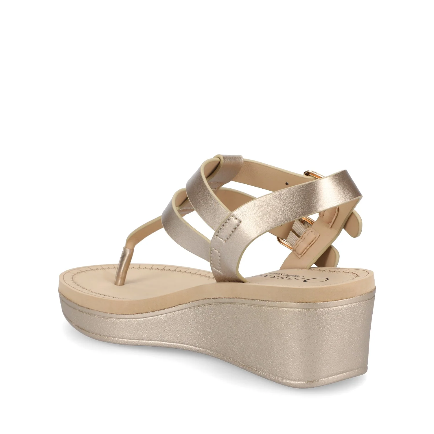 BIANCA WEDGE SANDALS IN WIDE - Champagne - Image 3