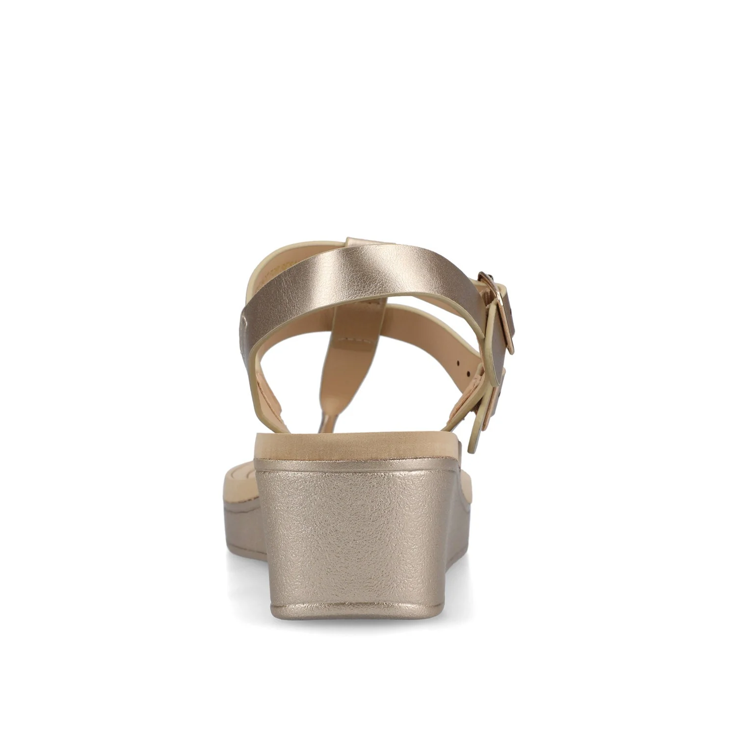 BIANCA WEDGE SANDALS IN WIDE - Champagne - Image 6