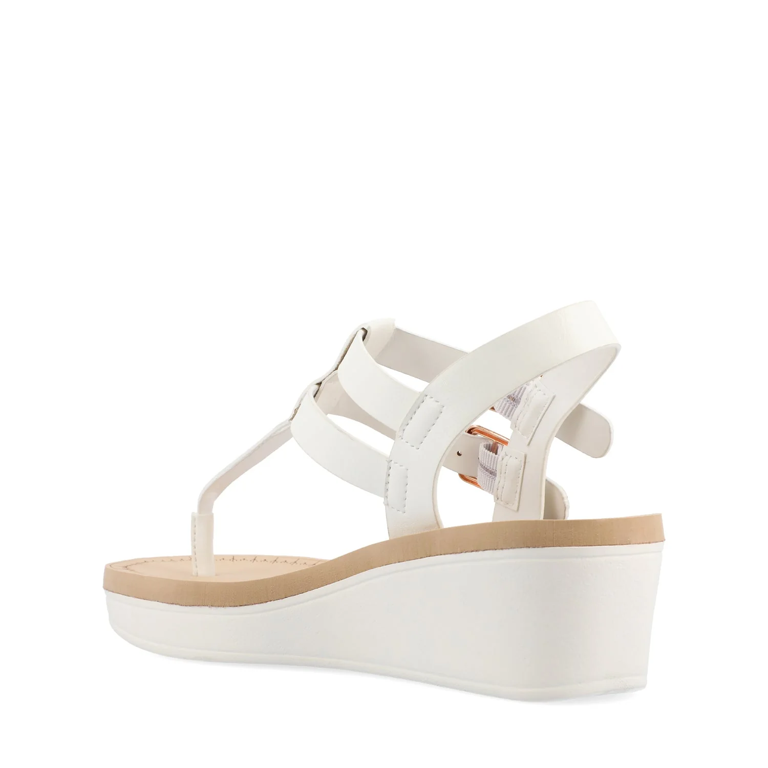 BIANCA WEDGE SANDALS IN WIDE - White - Image 3