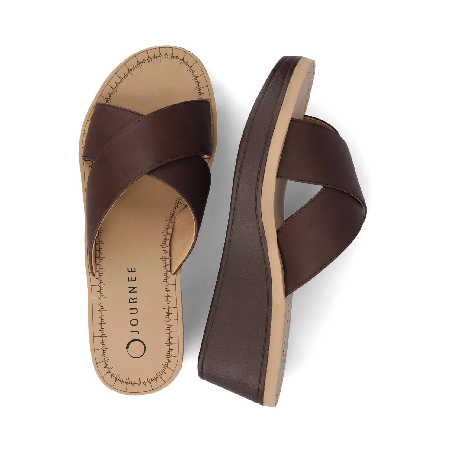 Biara Platform Wedge Sandals - Brown - Image 3