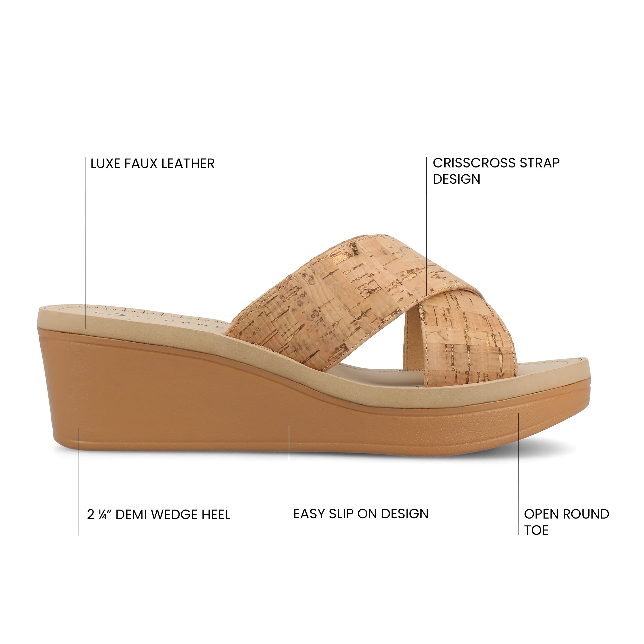 Biara Platform Wedge Sandals - Cork - Image 7