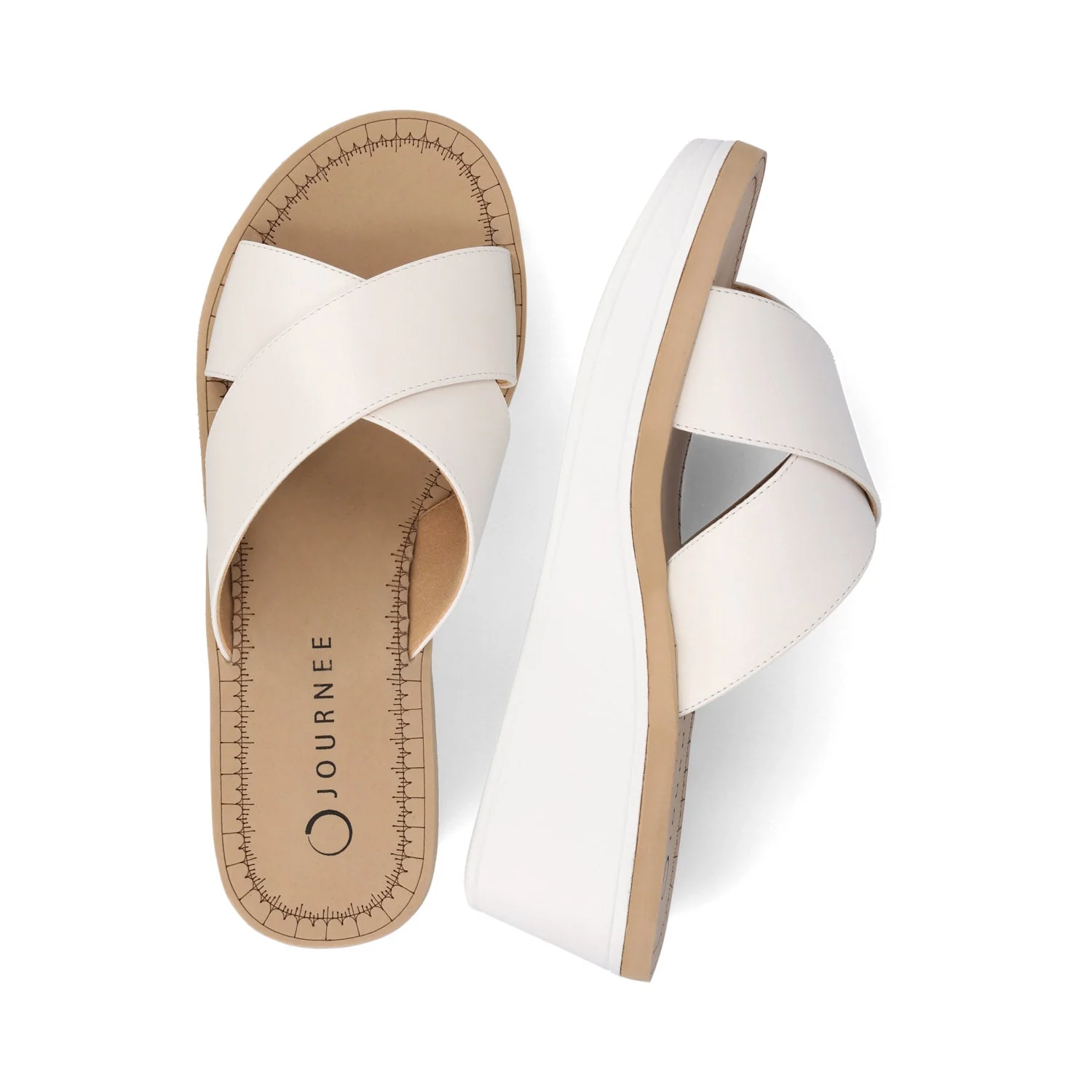 Biara Platform Wedge Sandals - White - Image 3
