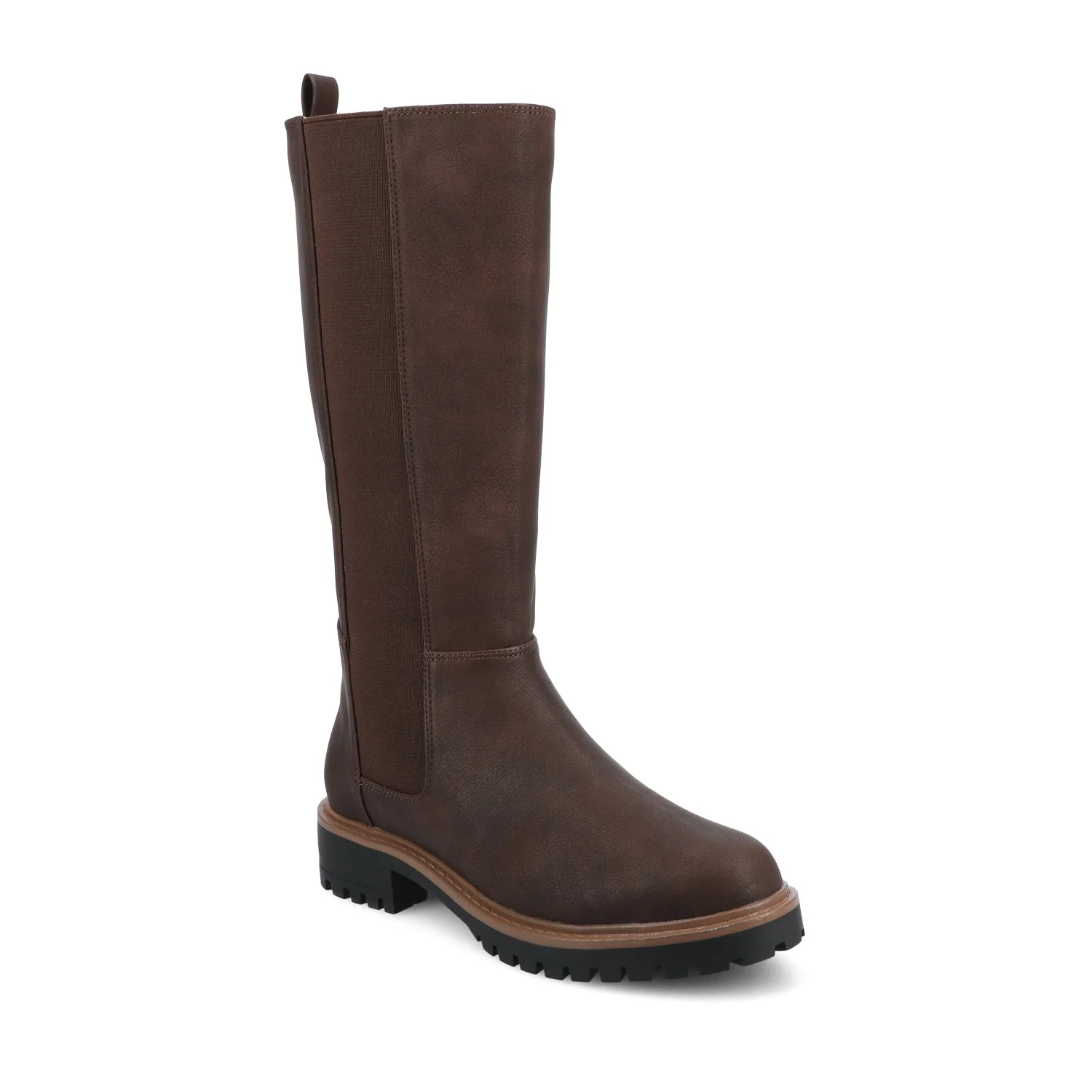 BRANDI KNEE HIGH BOOTS IN WIDE CALF - Vintage Chocolate - Image 2
