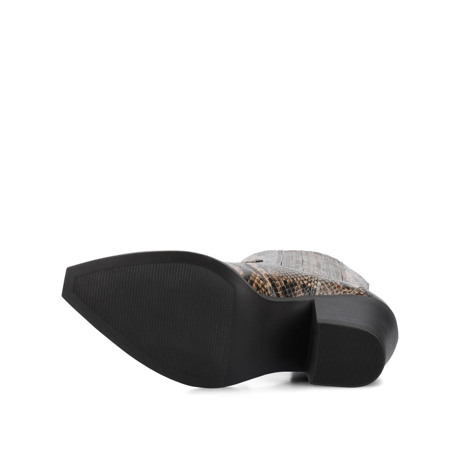 BRAYLEE WESTERN ANKLE BOOTIES - Snake Brown - Image 6