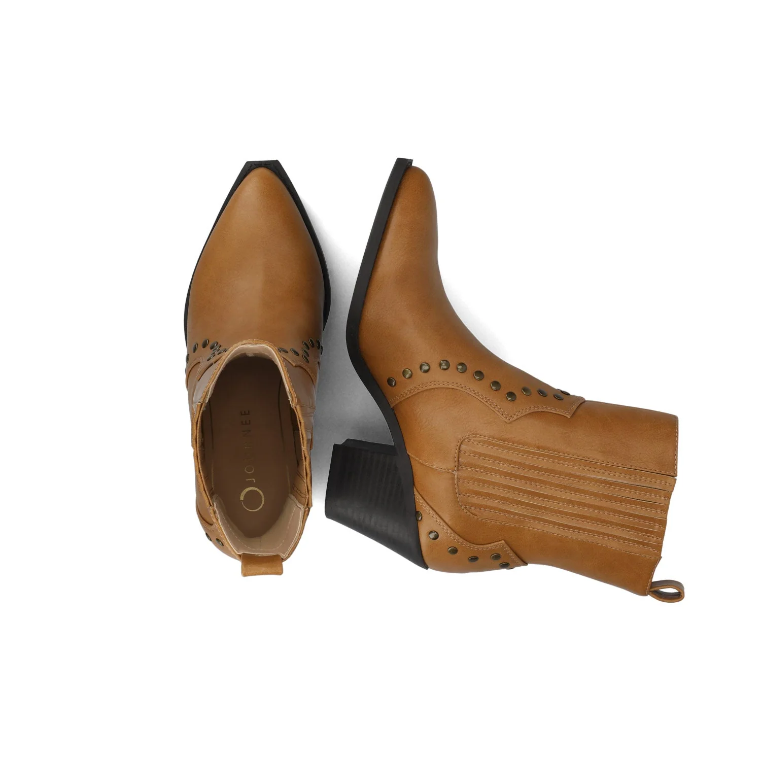 BRAYLEE WESTERN ANKLE BOOTIES - Tan - Image 3