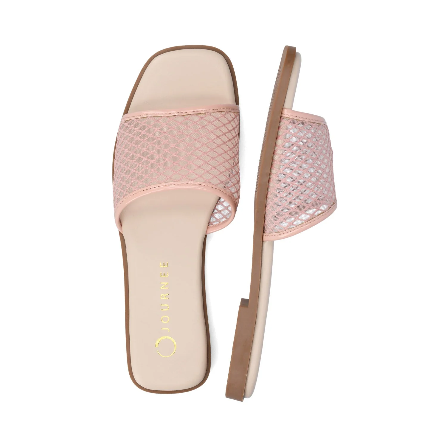 BRECKLEY SLIDE SANDALS IN MESH - Pink Mesh - Image 3