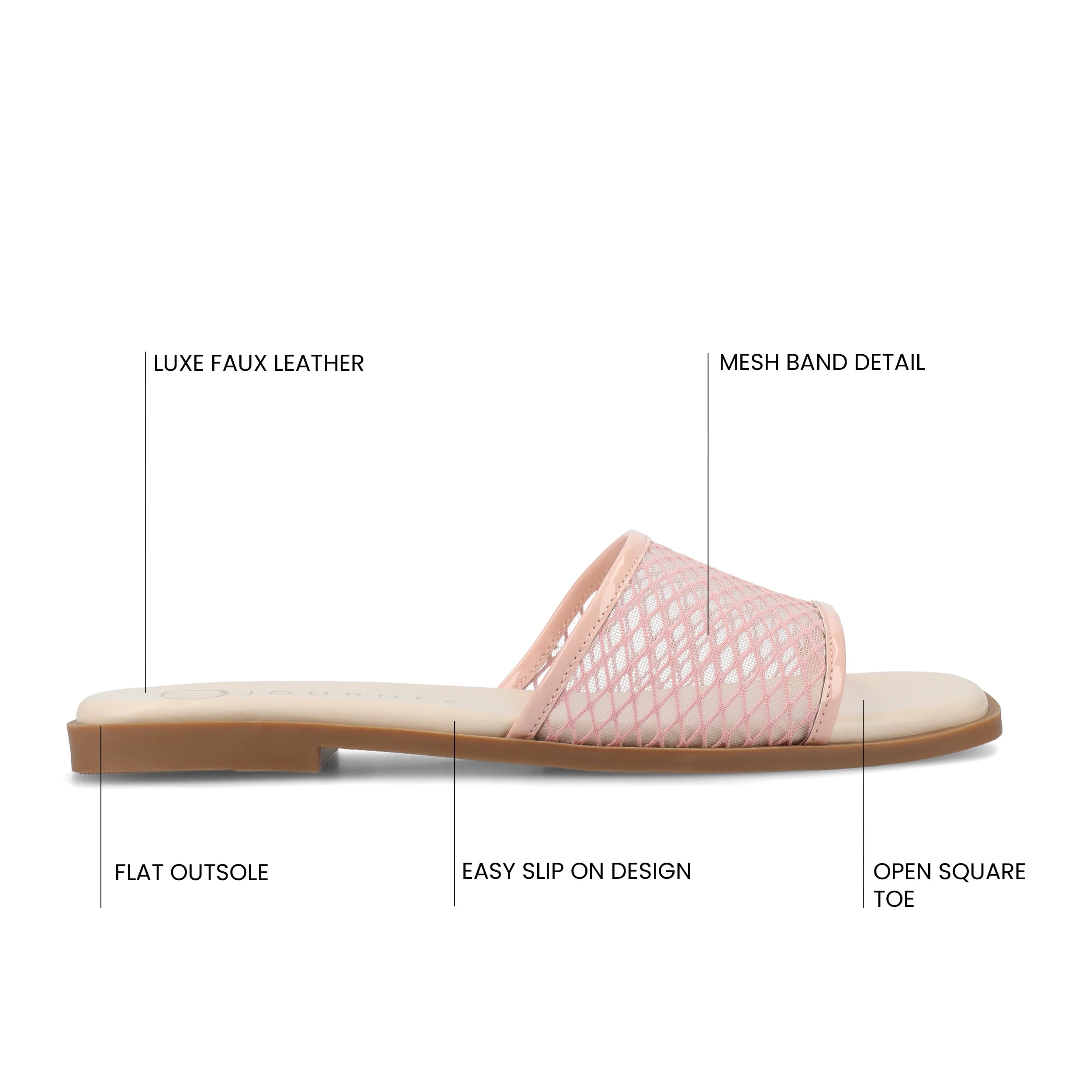 BRECKLEY SLIDE SANDALS IN MESH - Pink Mesh - Image 5