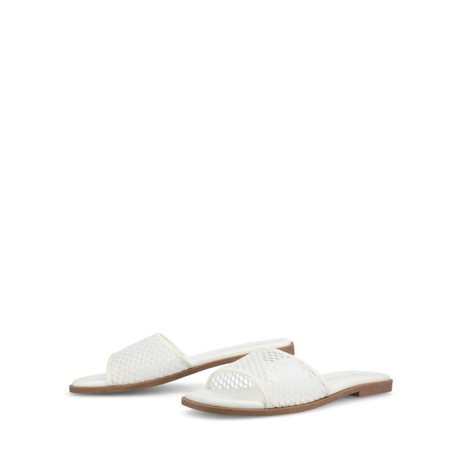 BRECKLEY SLIDE SANDALS IN MESH - White Mesh - Image 2