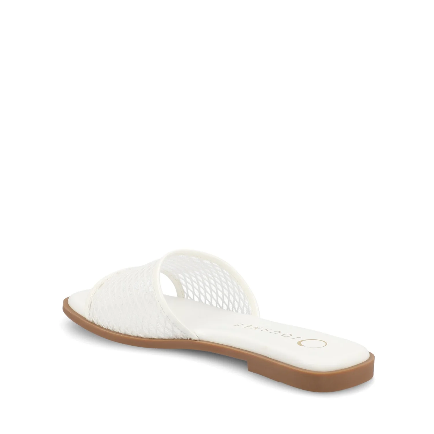 BRECKLEY SLIDE SANDALS IN MESH - White Mesh - Image 4
