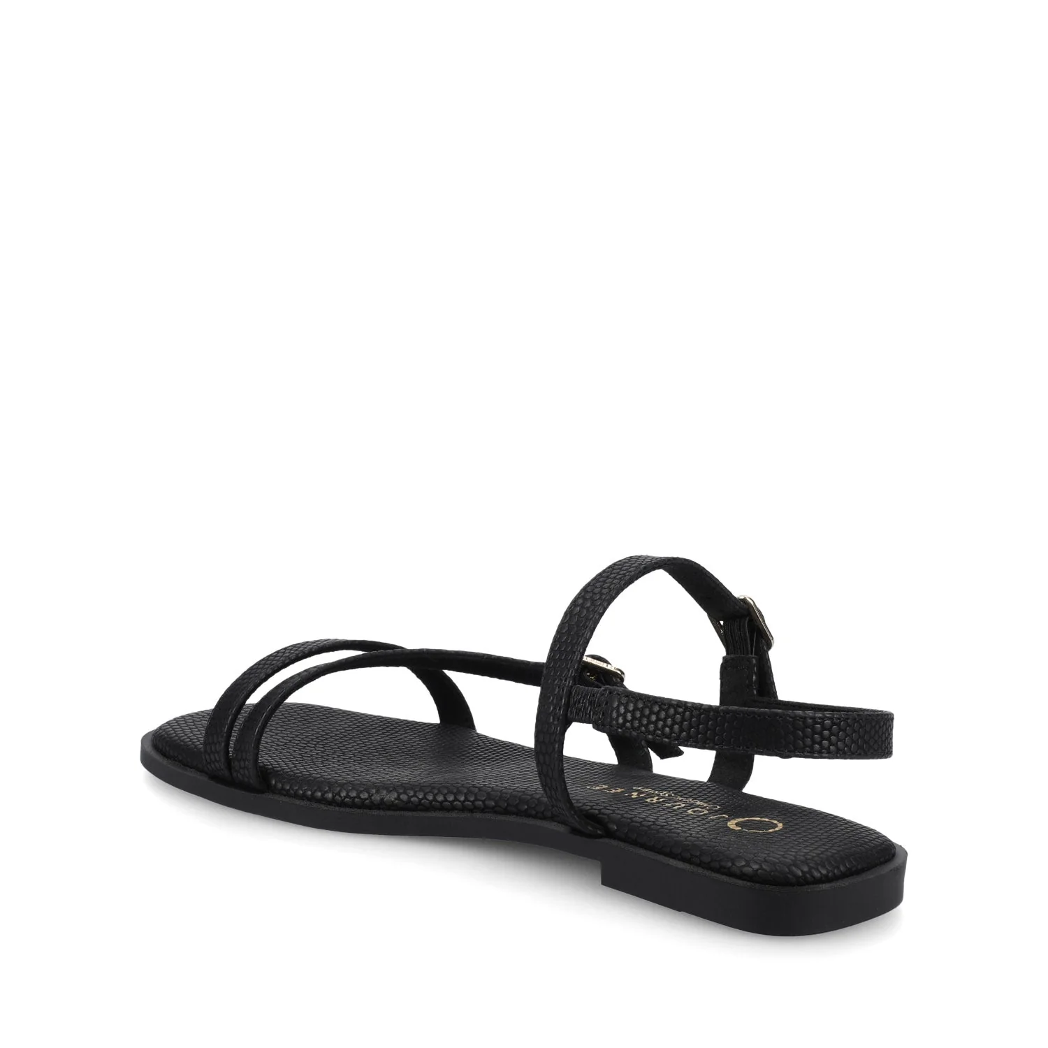 BRIANNA ANKLE STRAP SANDALS - Black Lizard - Image 4