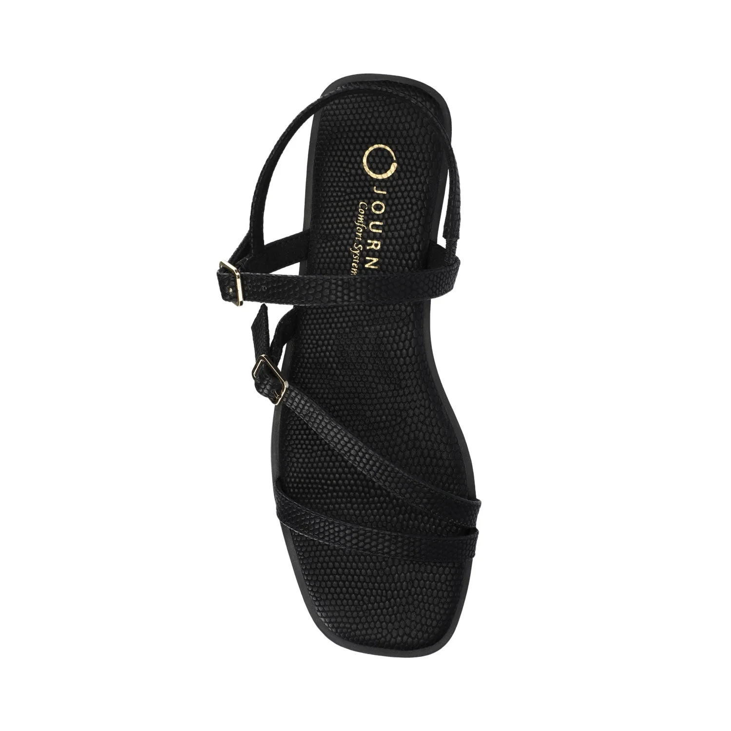 BRIANNA ANKLE STRAP SANDALS - Black Lizard - Image 5