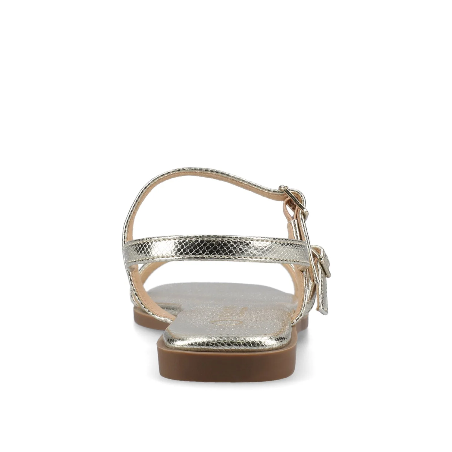 BRIANNA ANKLE STRAP SANDALS - Champagne Lizard - Image 6