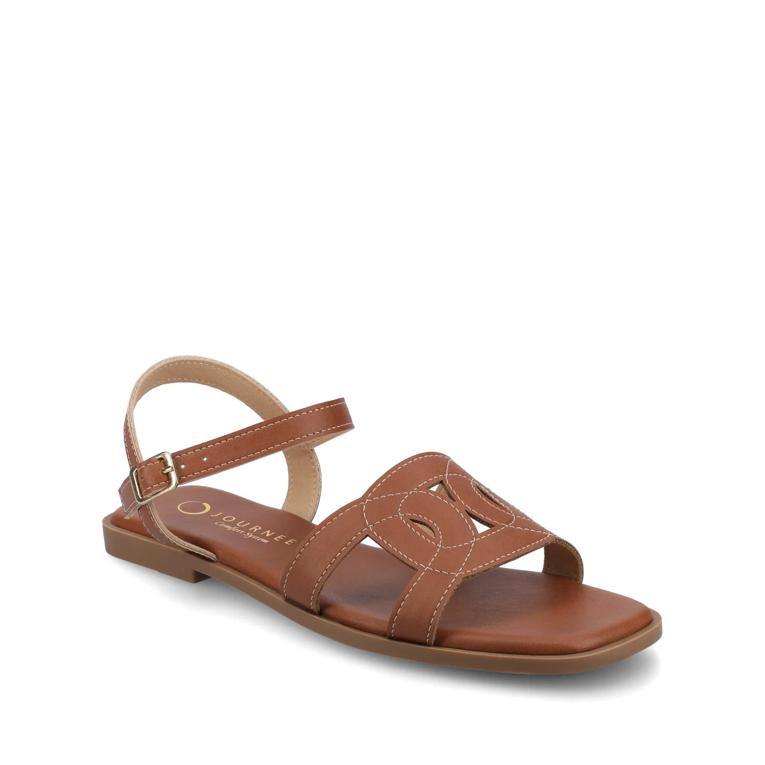 BRIDEY ANKLE STRAP SANDALS - Cognac - Image 2