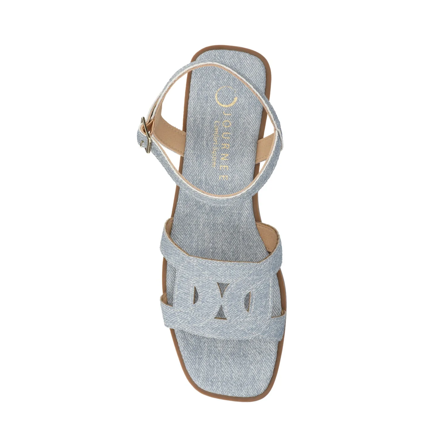 BRIDEY ANKLE STRAP SANDALS - Denim - Image 4