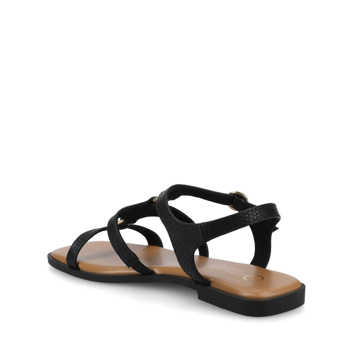 BRILEY ANKLE STRAP SANDALS - Black Lizard - Image 3