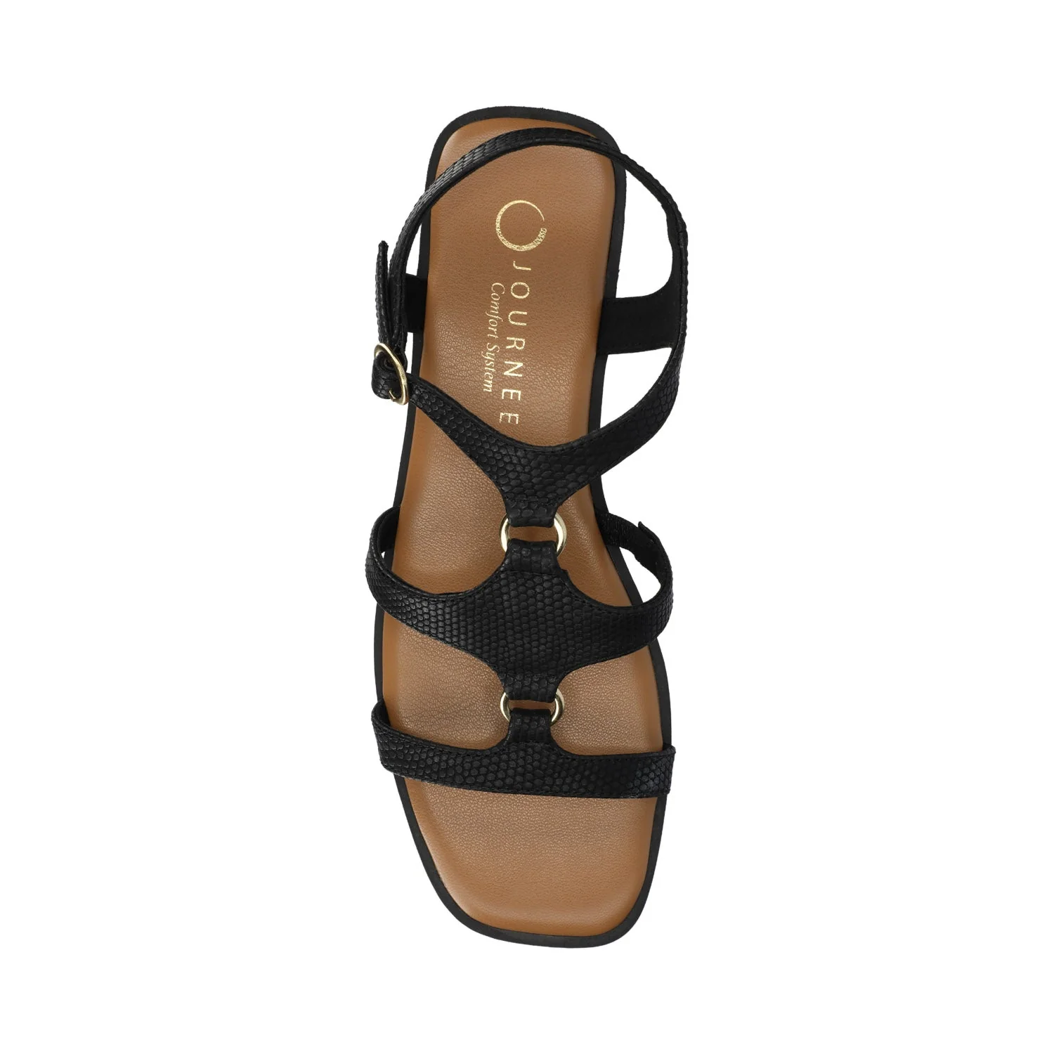 BRILEY ANKLE STRAP SANDALS - Black Lizard - Image 4