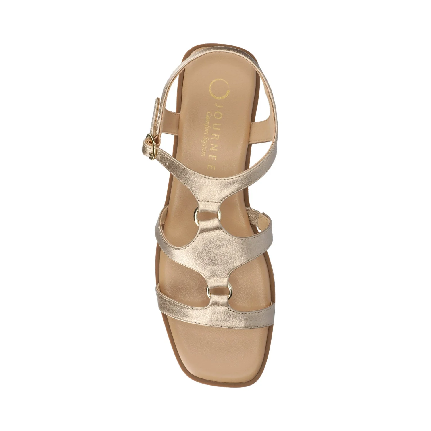 BRILEY ANKLE STRAP SANDALS - Gold - Image 4