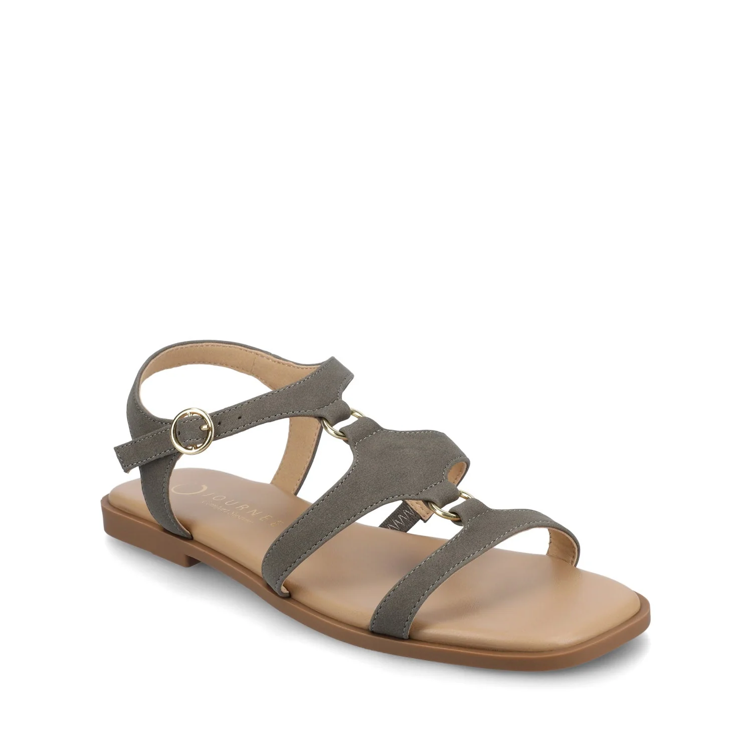 BRILEY ANKLE STRAP SANDALS - Greige Nubuck - Image 2
