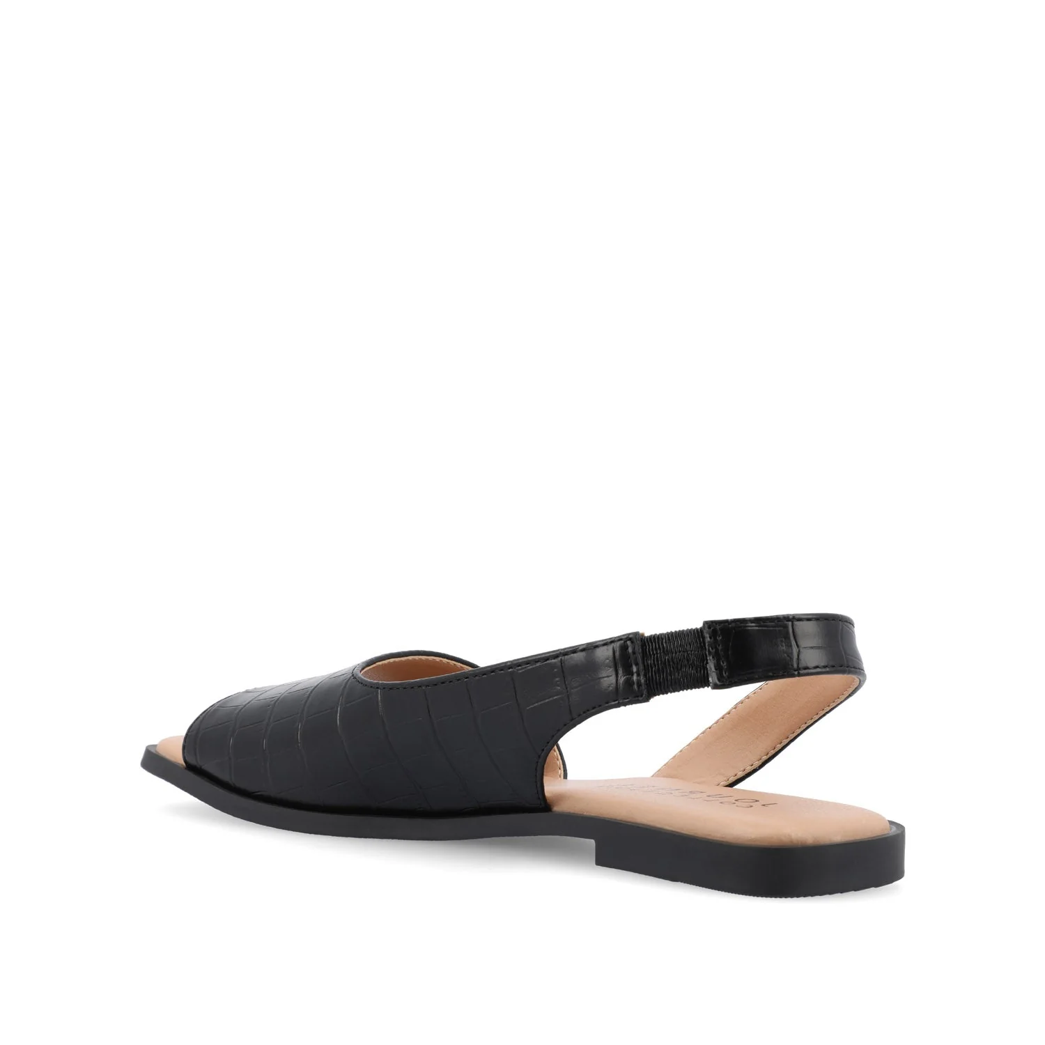 BRINSLEY CUTOUT SANDALS IN CROCO - Black Croco - Image 4