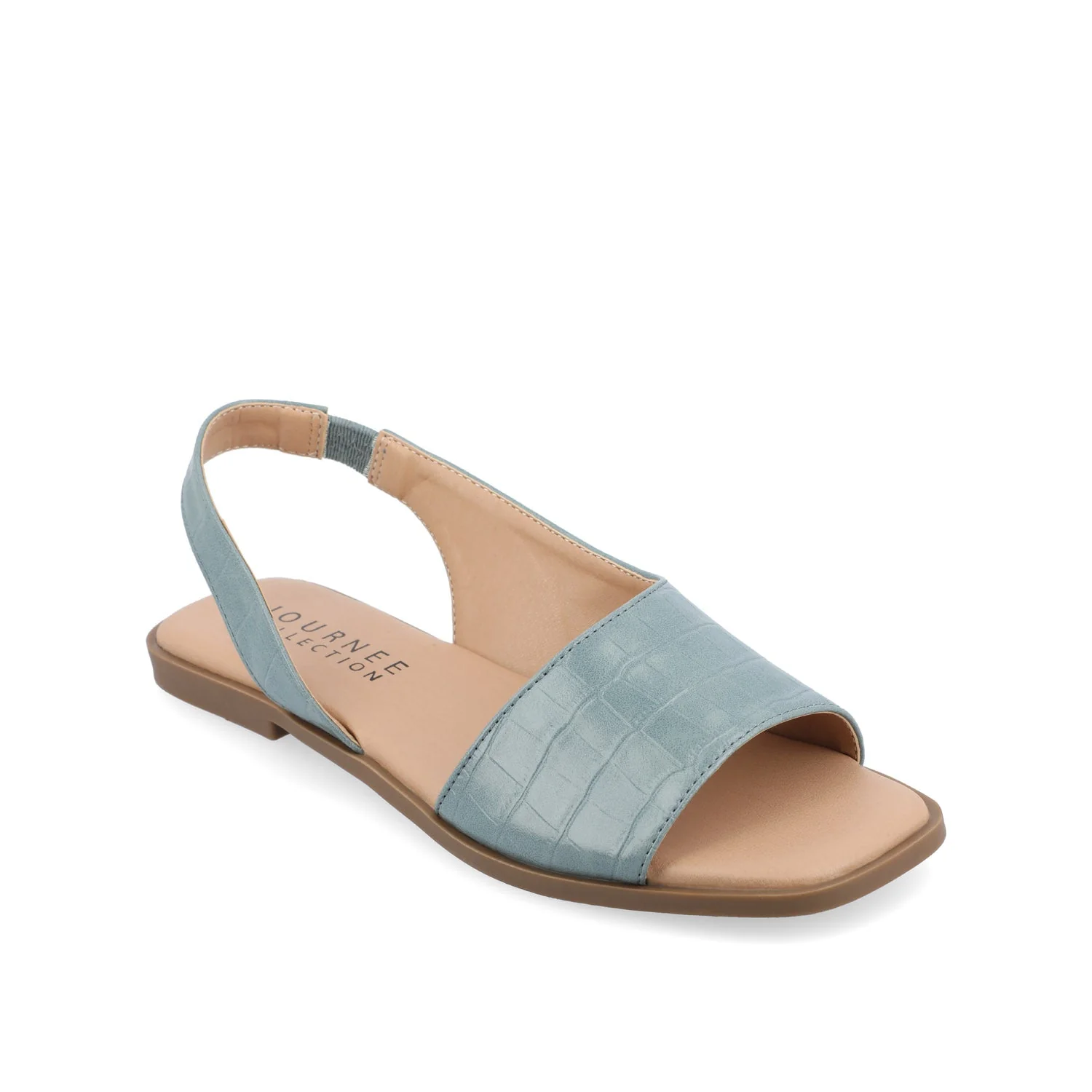 BRINSLEY CUTOUT SANDALS IN CROCO - Blue Croco - Image 2
