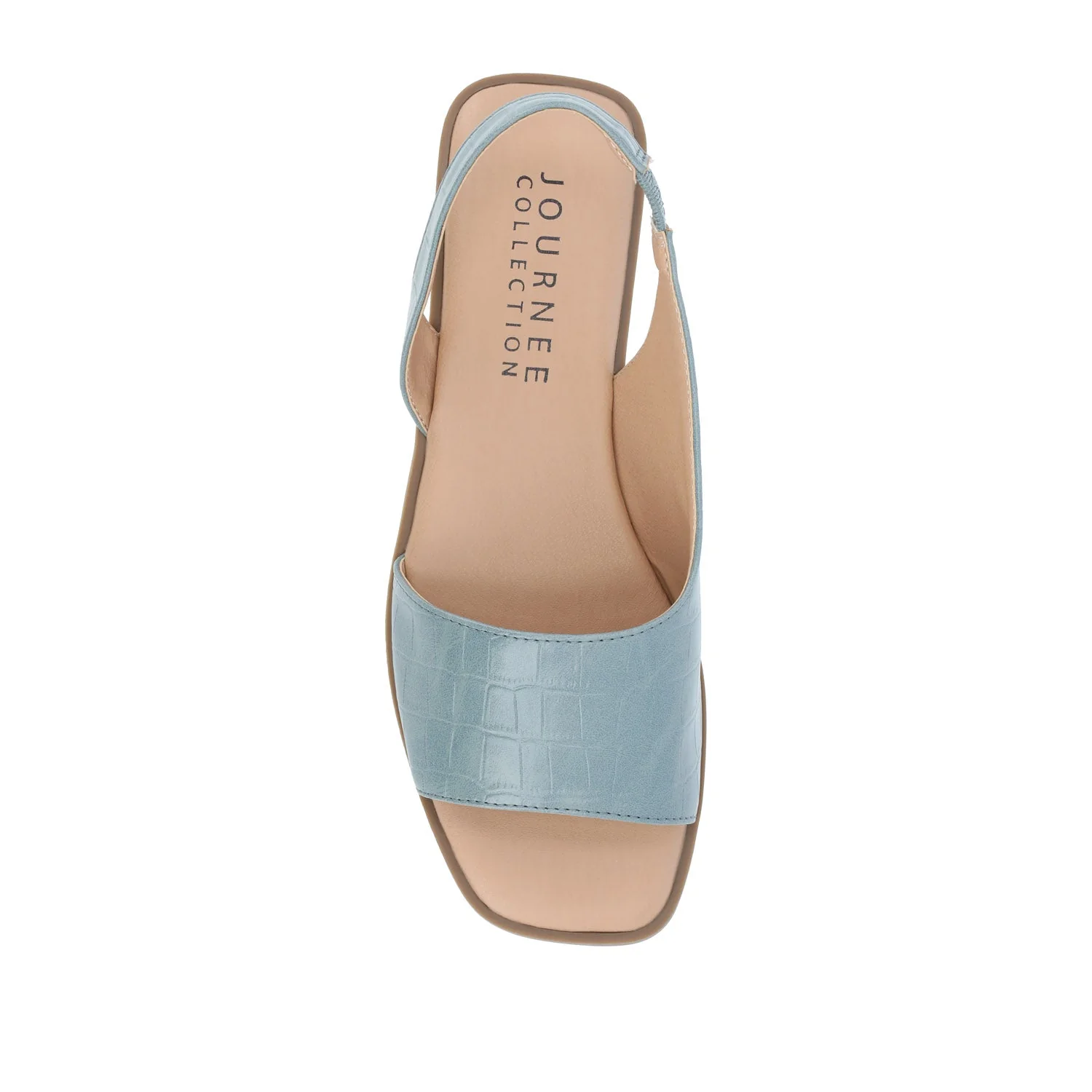 BRINSLEY CUTOUT SANDALS IN CROCO - Blue Croco - Image 6