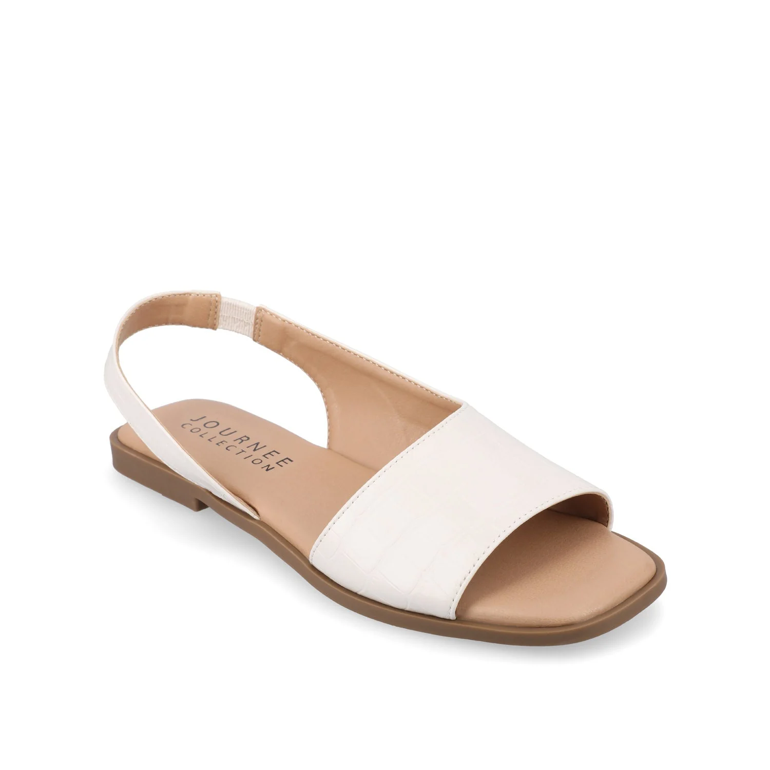 BRINSLEY CROCO SANDALS IN WIDE - Bone Croco - Image 2
