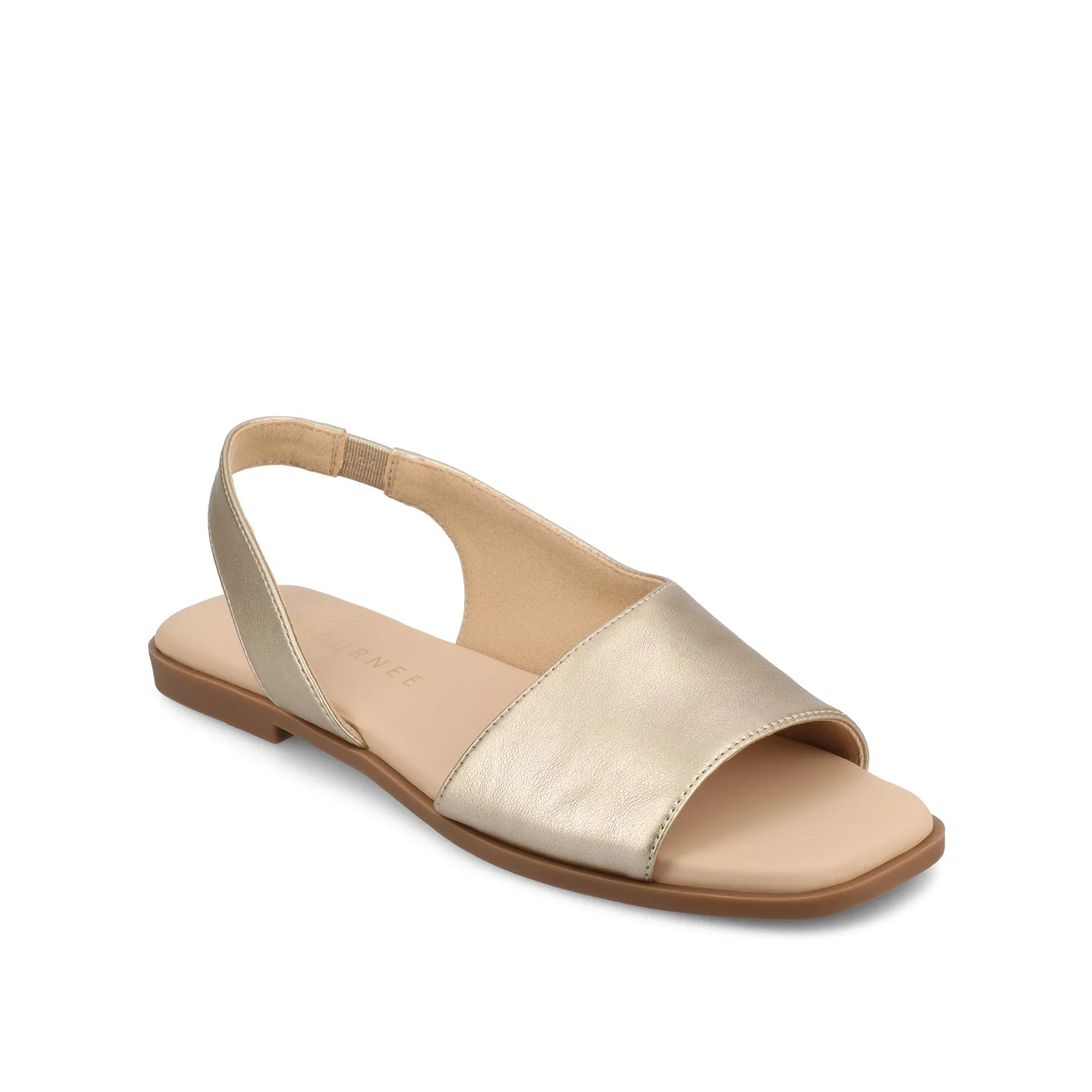 BRINSLEY VEGAN LEATHER SANDALS IN WIDE - Gold PU - Image 2