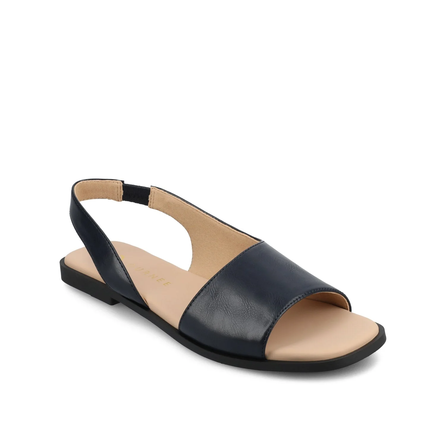 BRINSLEY VEGAN LEATHER SANDALS IN WIDE - Navy PU - Image 2
