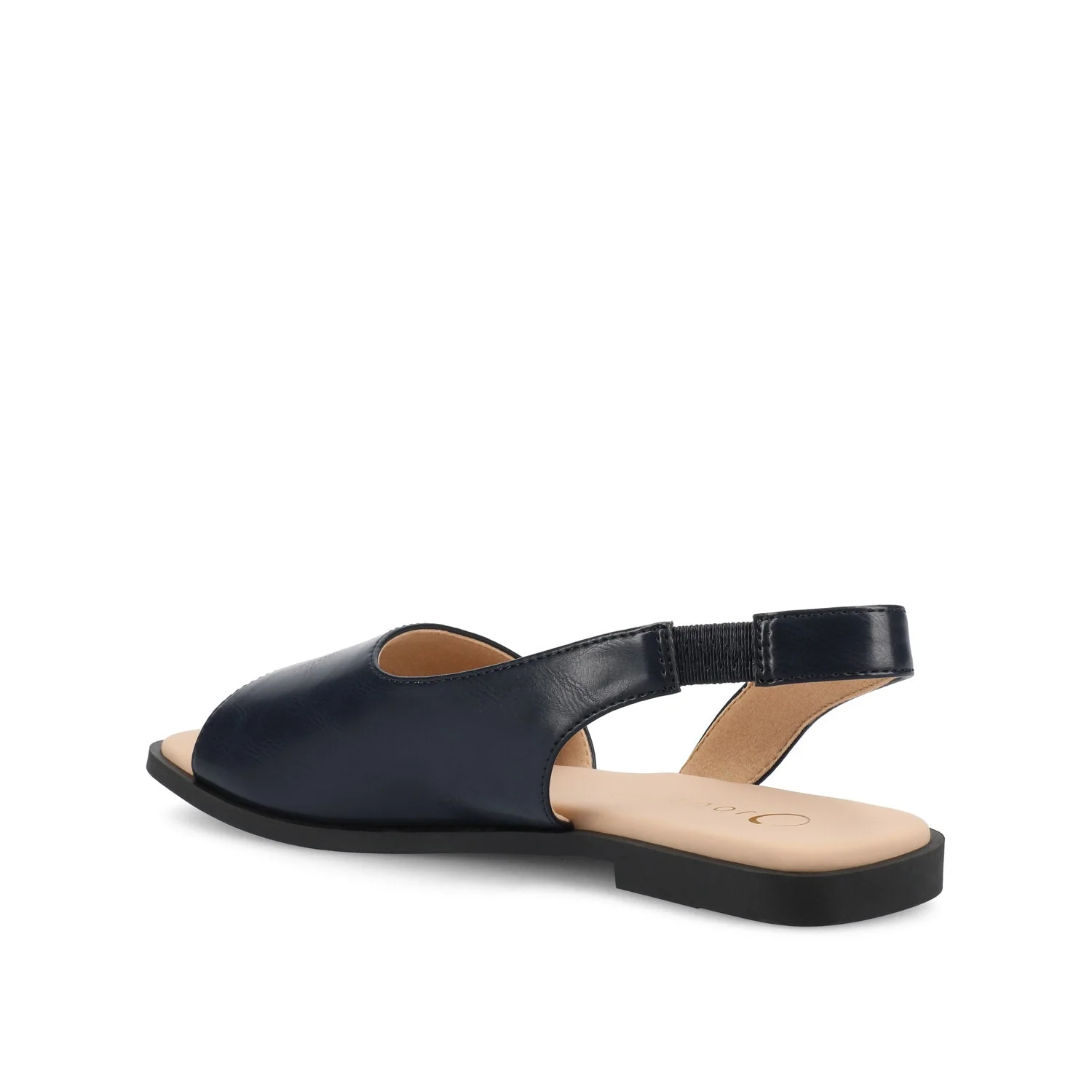 BRINSLEY VEGAN LEATHER SANDALS IN WIDE - Navy PU - Image 4