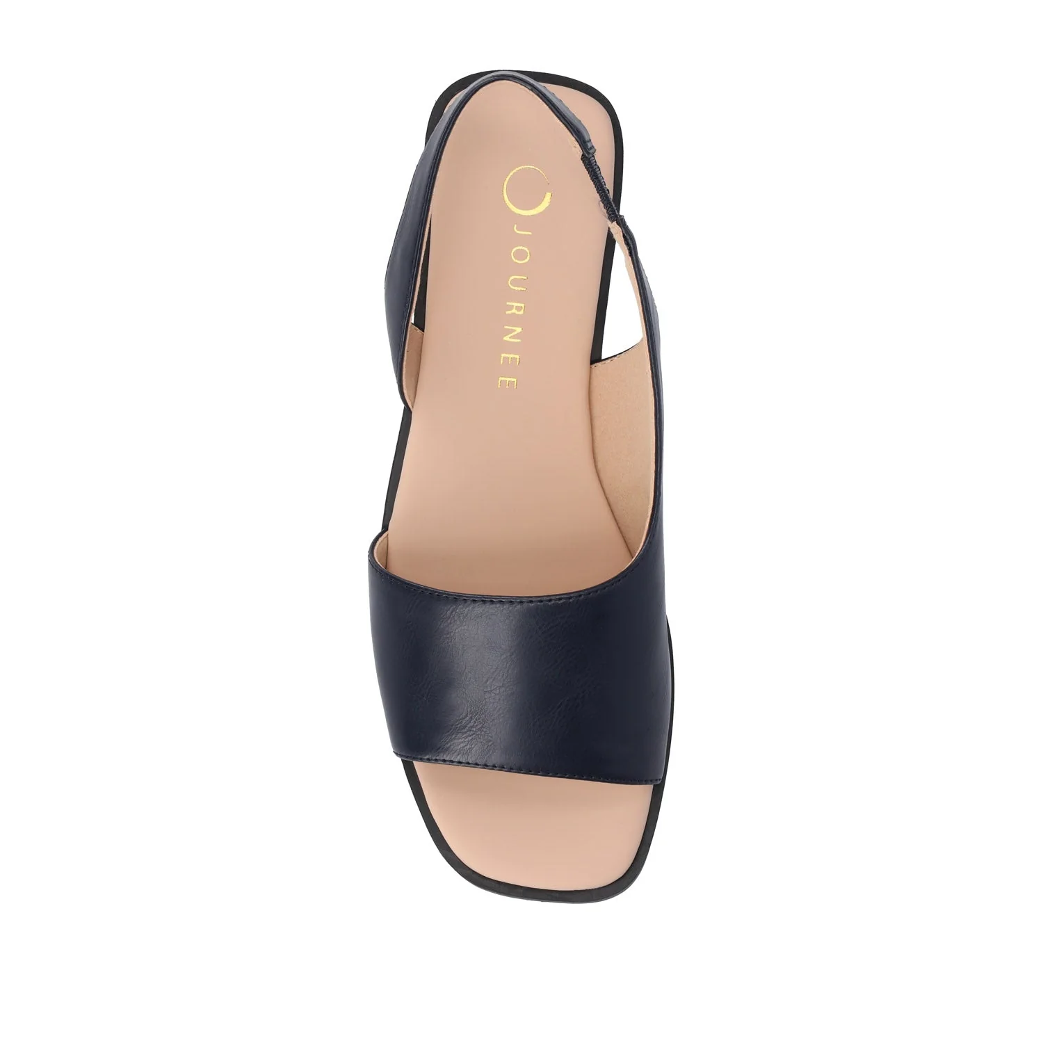 BRINSLEY VEGAN LEATHER SANDALS IN WIDE - Navy PU - Image 6
