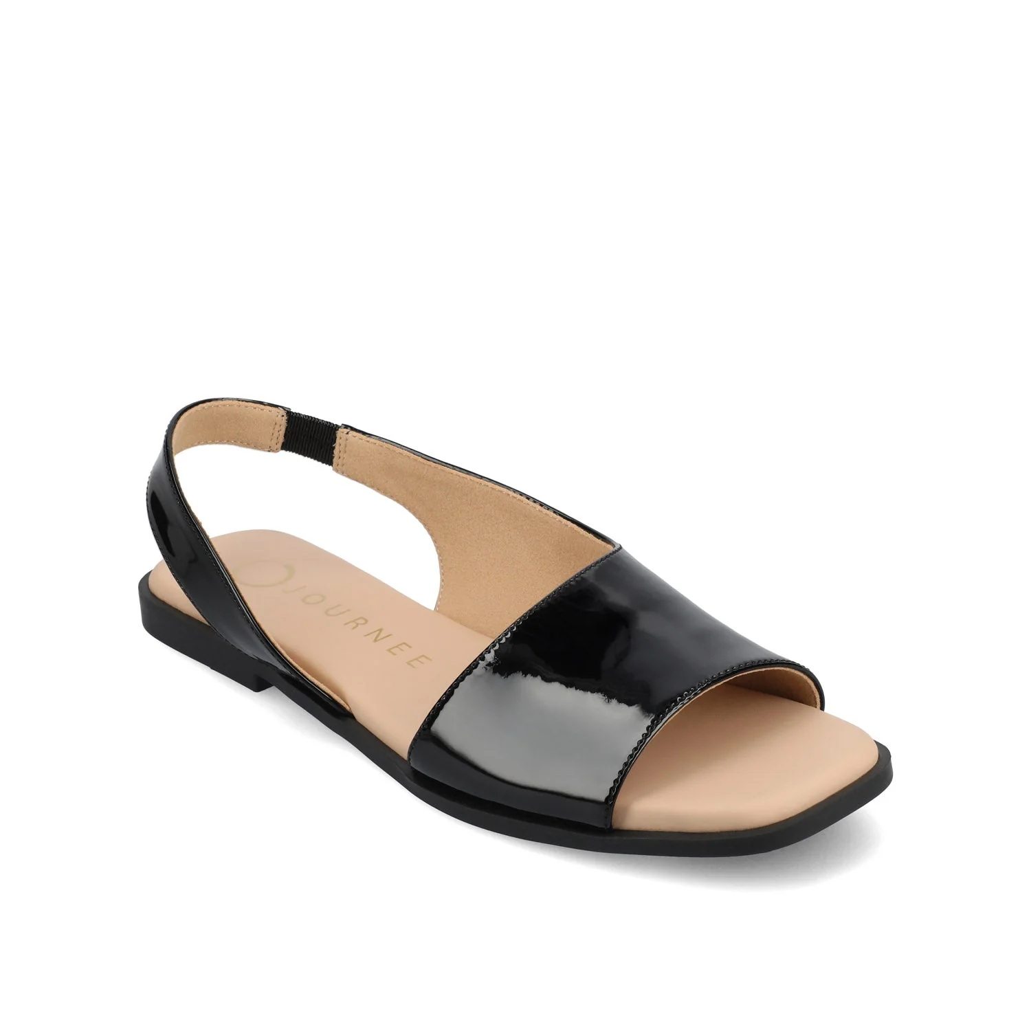 BRINSLEY PATENT SANDALS IN WIDE - Black Patent - Image 2