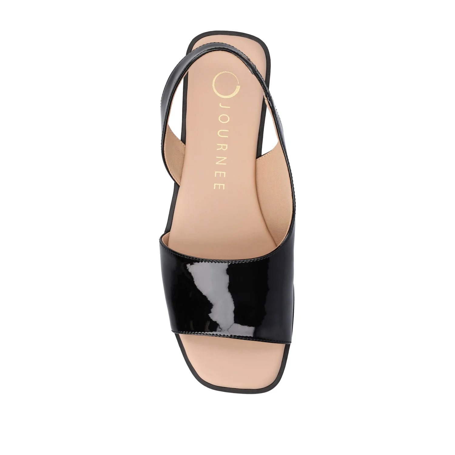 BRINSLEY PATENT SANDALS IN WIDE - Black Patent - Image 6