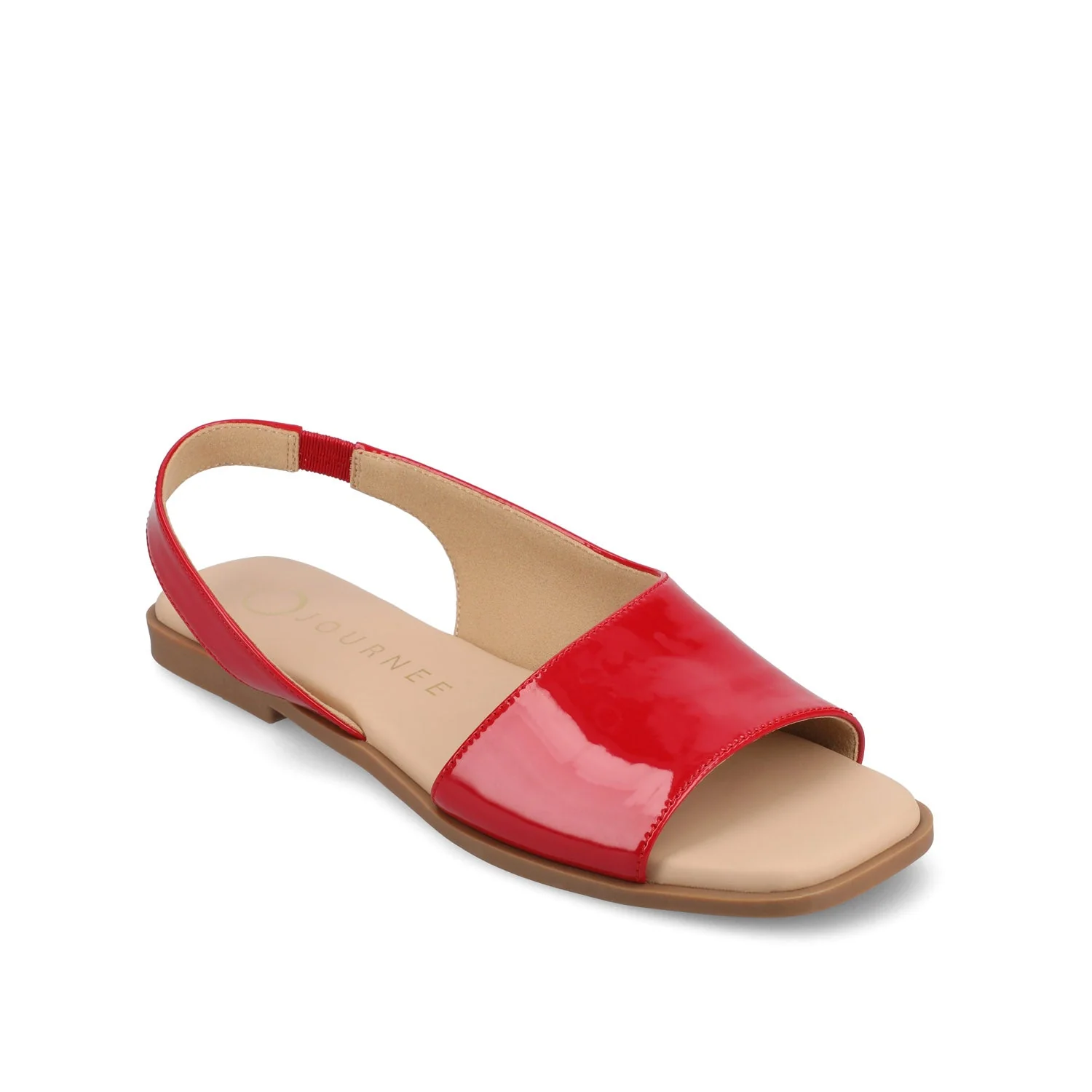 BRINSLEY PATENT SANDALS IN WIDE - Red Patent - Image 2