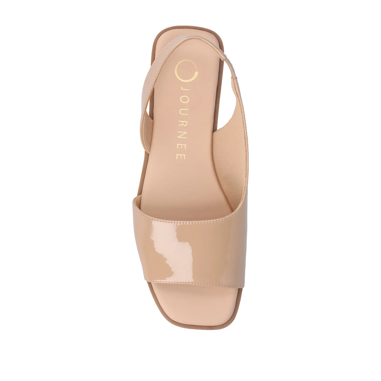 BRINSLEY CUTOUT SANDALS IN PATENT - Nude Patent - Image 6
