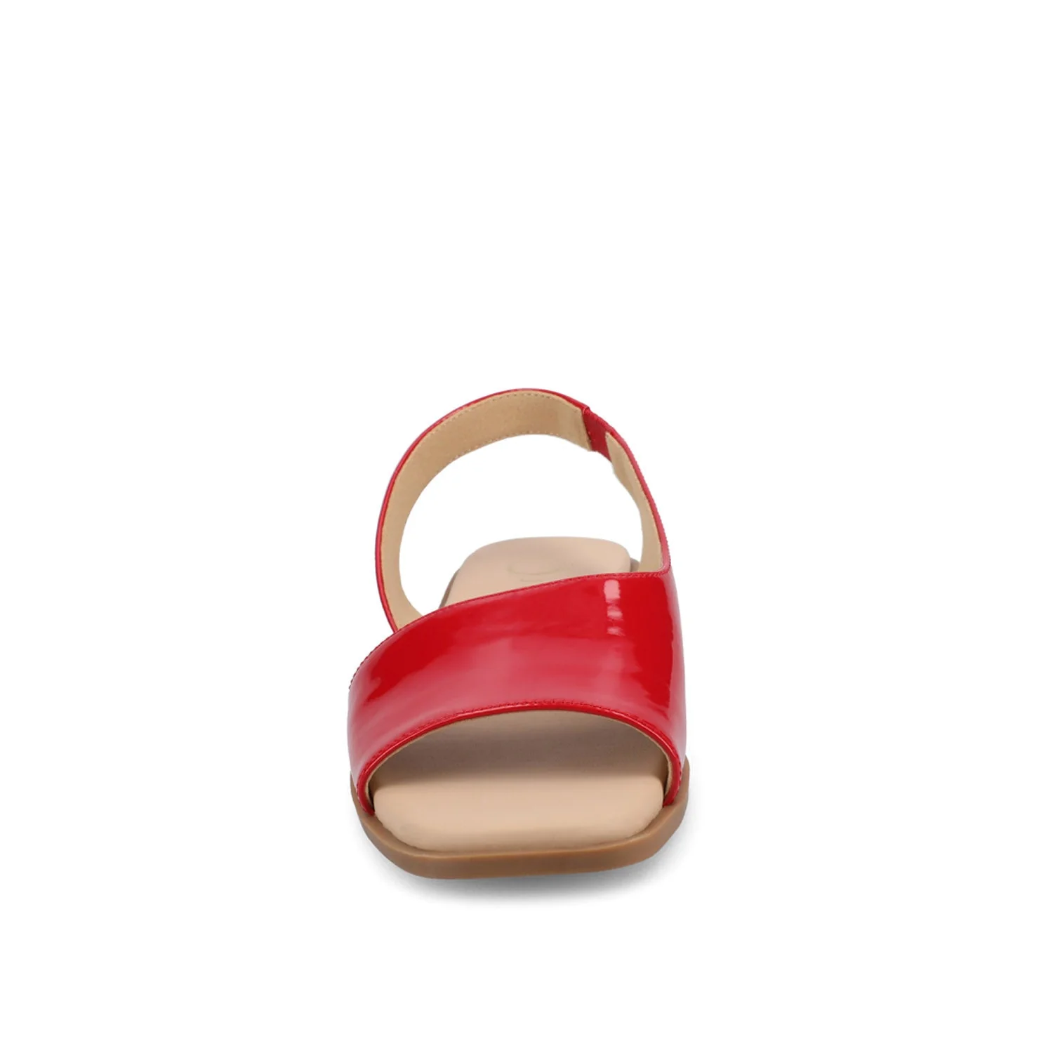 BRINSLEY CUTOUT SANDALS IN PATENT - Red Patent - Image 5