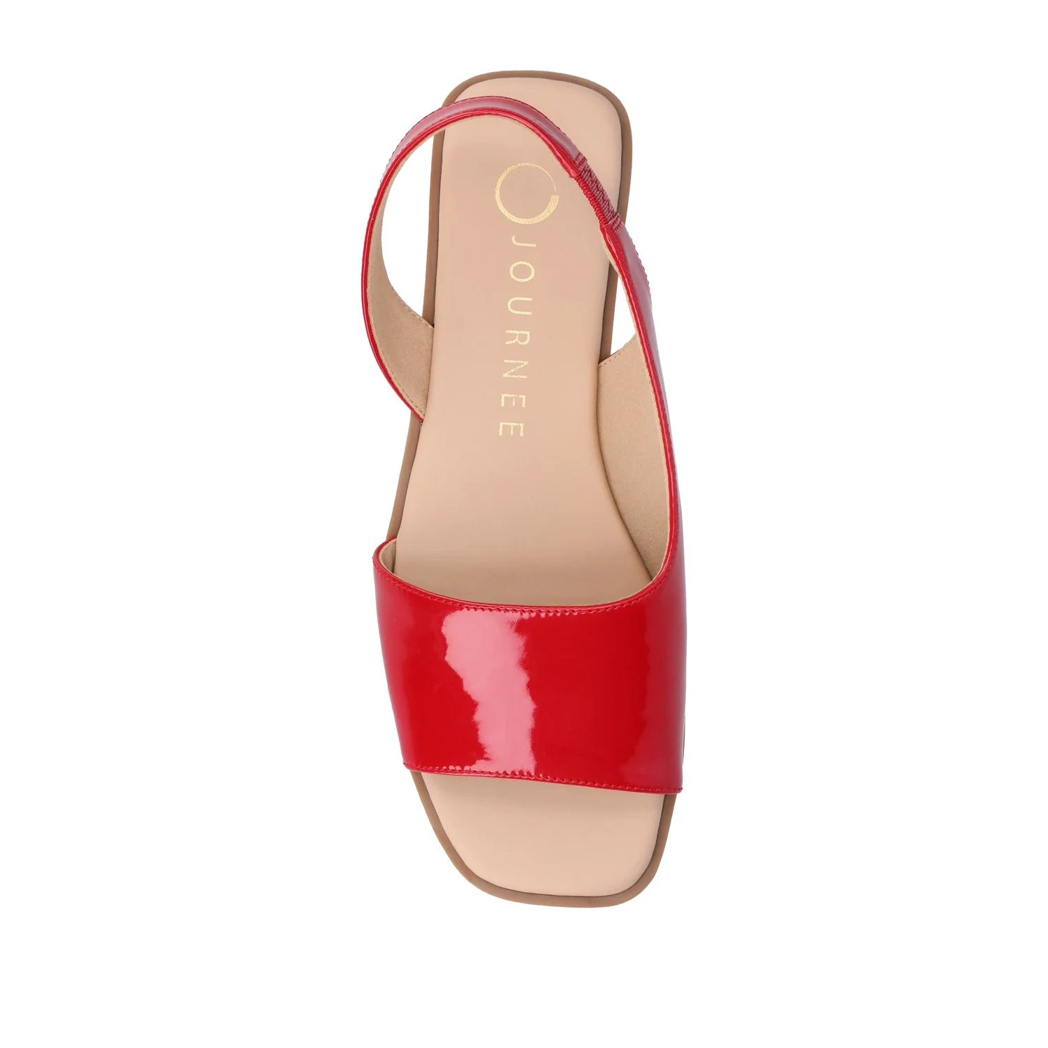 BRINSLEY CUTOUT SANDALS IN PATENT - Red Patent - Image 6