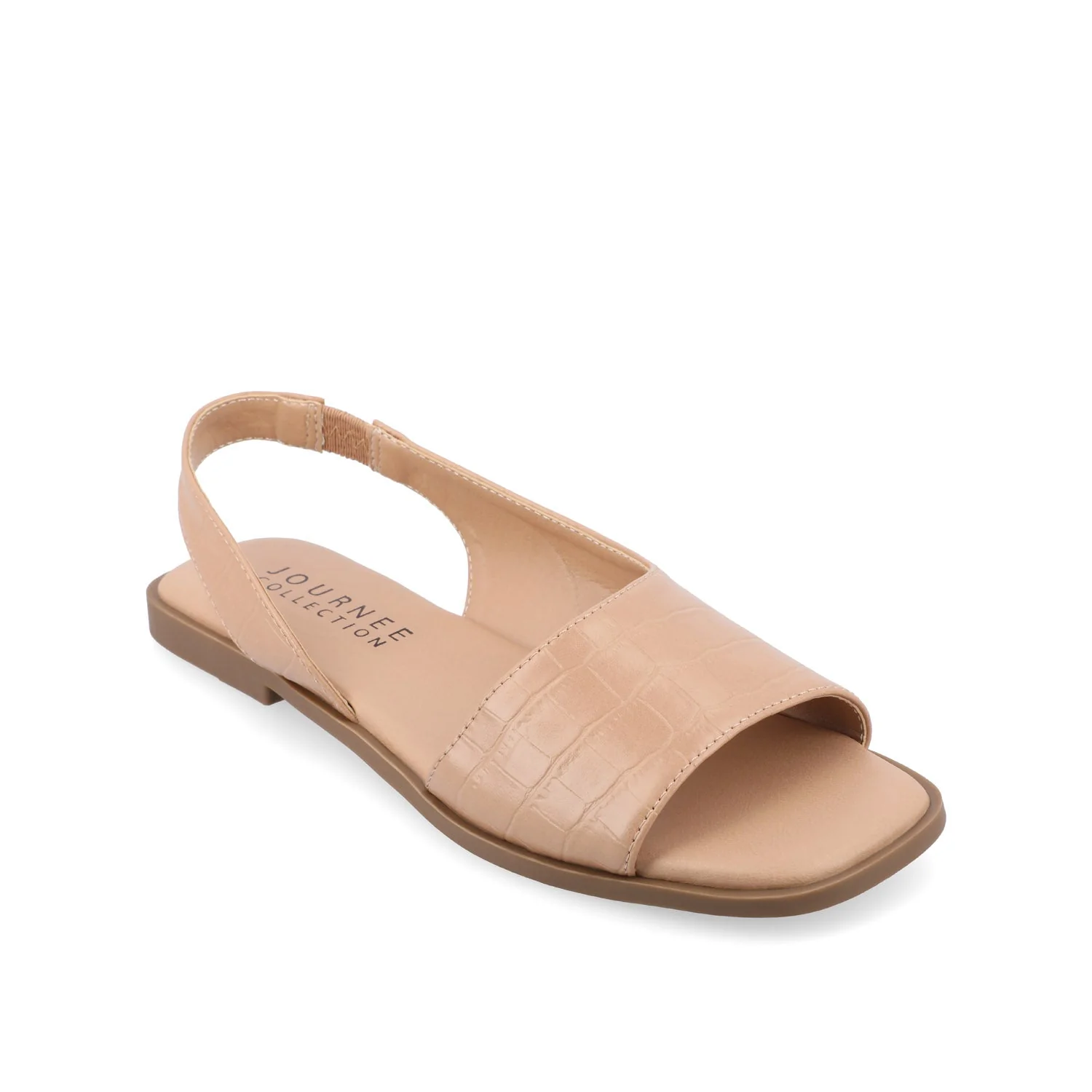 BRINSLEY CUTOUT SANDALS IN CROCO - Tan Croco - Image 2