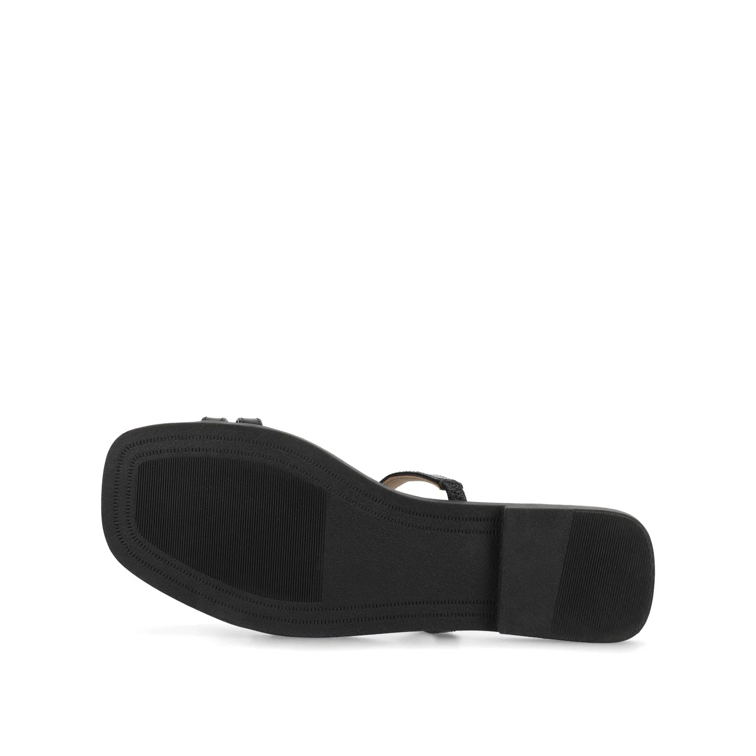 BRISA SLIDE SANDALS IN VEGAN LEATHER - Black PU - Image 5