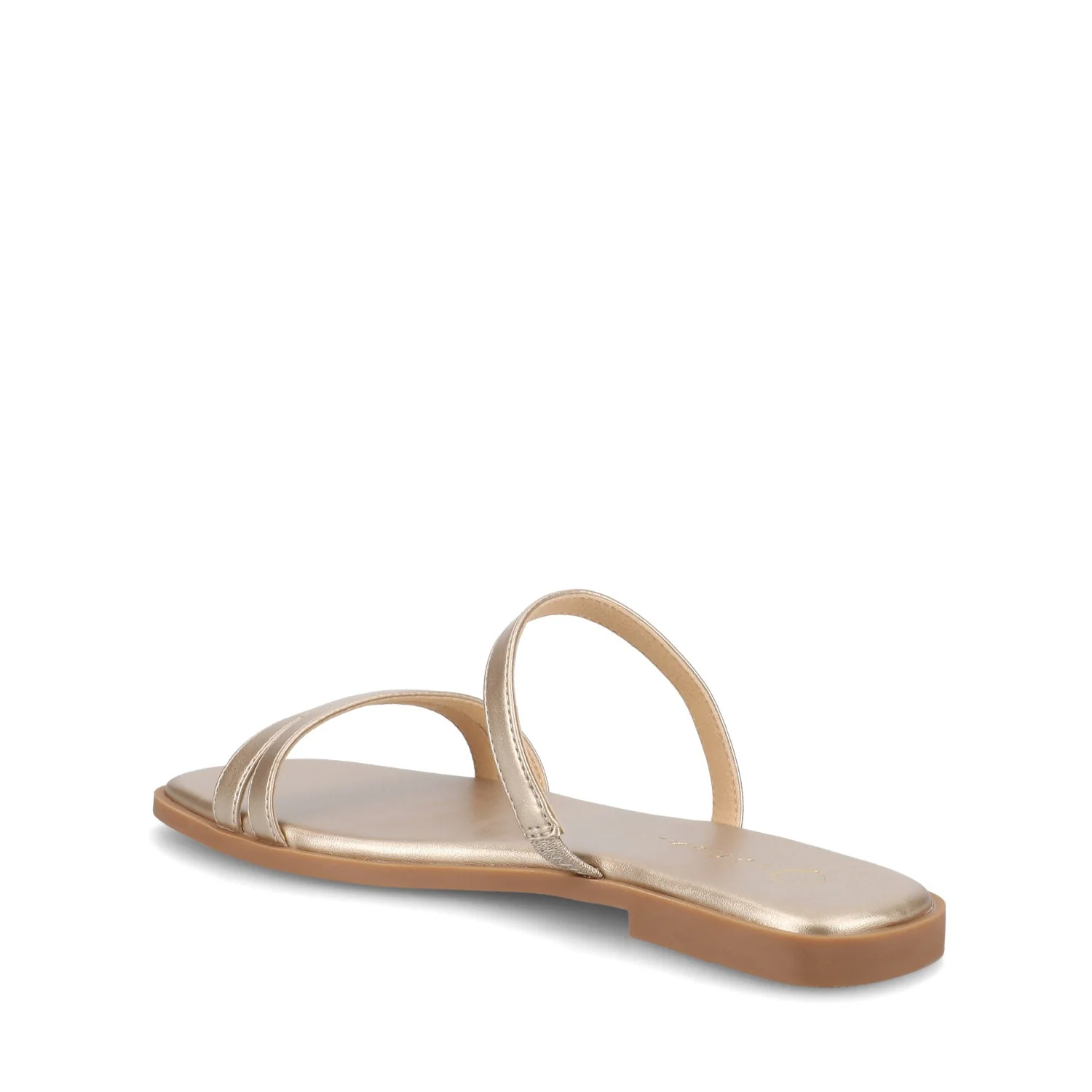 BRISA SLIDE SANDALS IN VEGAN LEATHER - Gold PU - Image 5