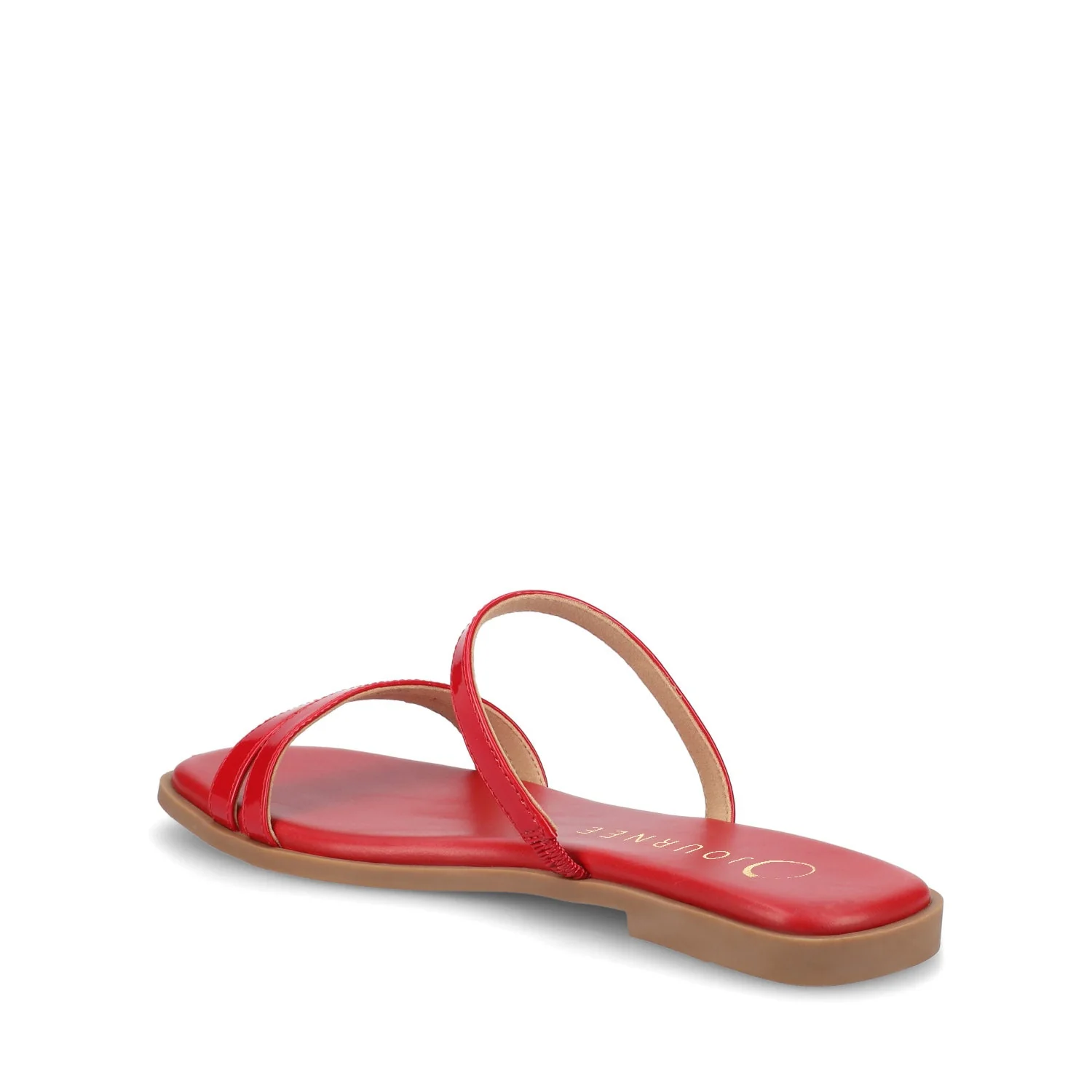 BRISA SLIDE SANDALS IN VEGAN LEATHER - Red Patent - Image 4