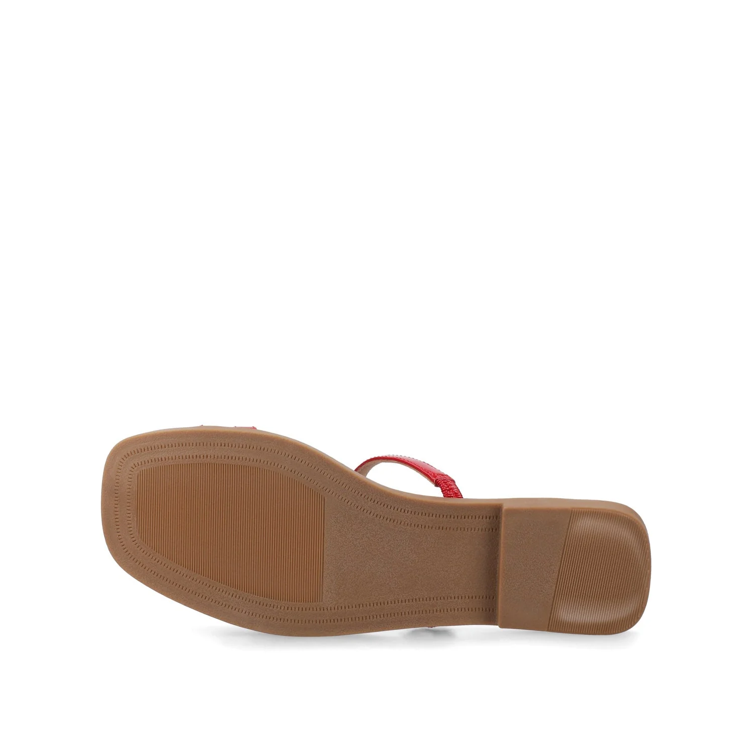 BRISA SLIDE SANDALS IN VEGAN LEATHER - Red Patent - Image 5