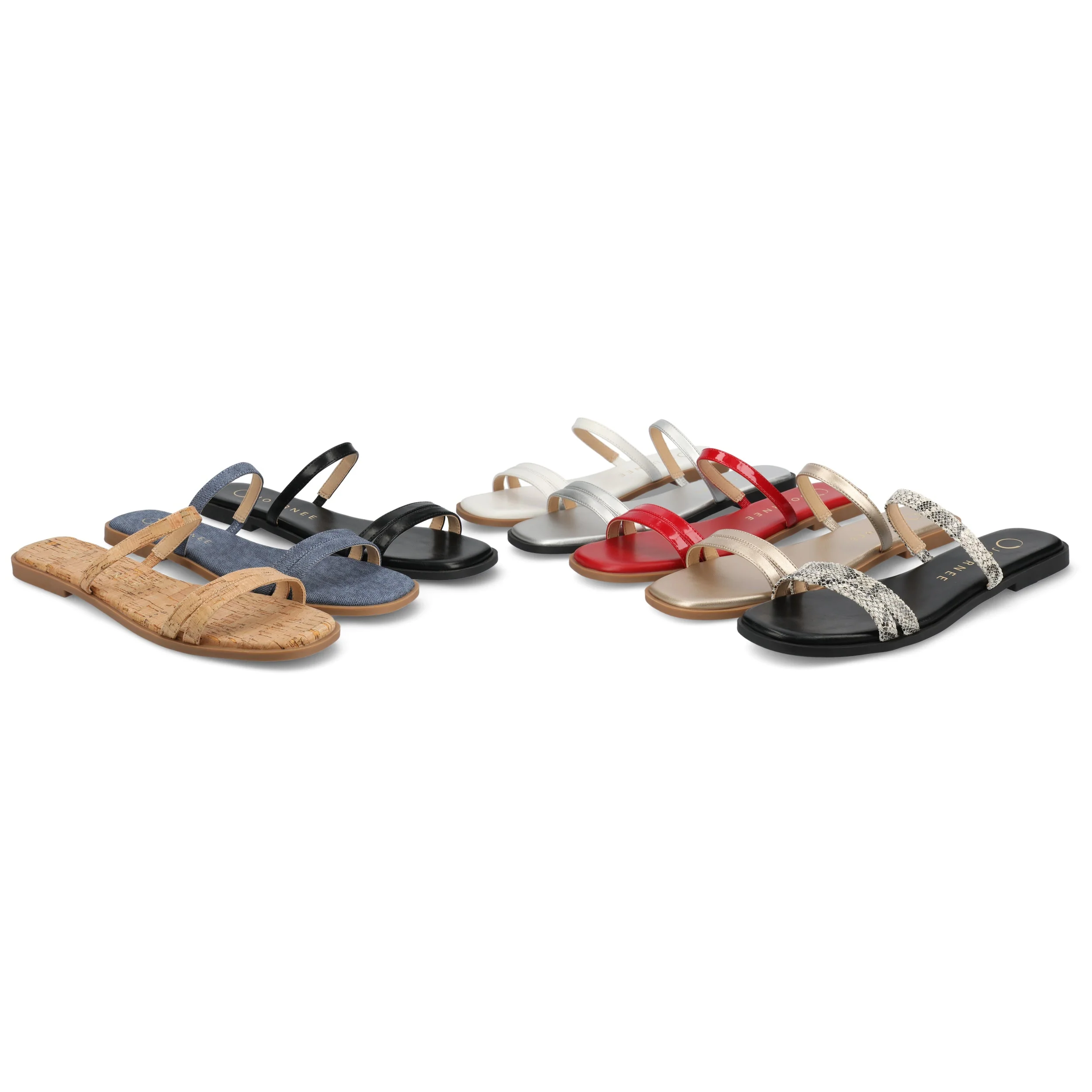 BRISA SLIDE SANDALS IN VEGAN LEATHER - Red Patent - Image 7